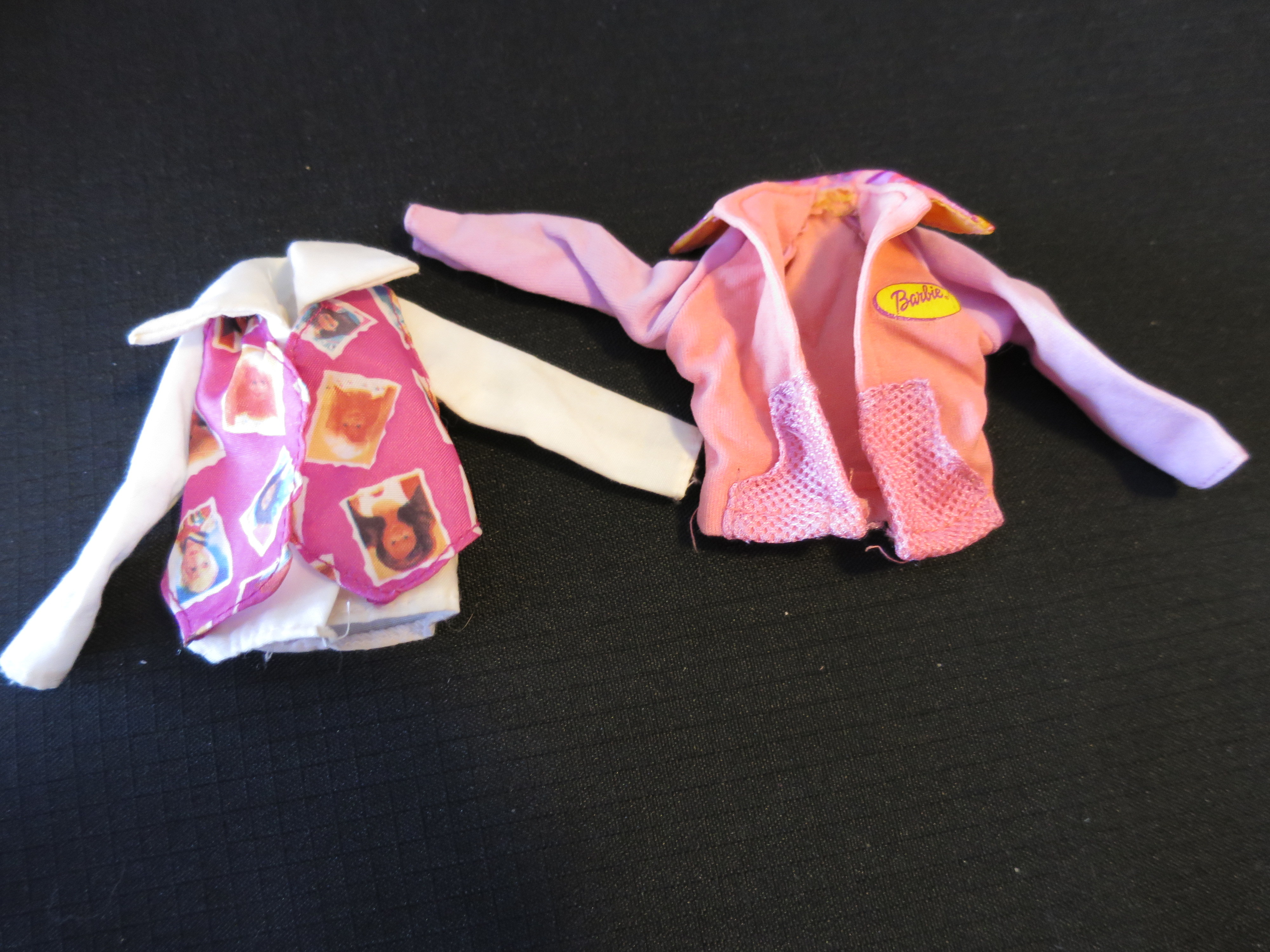 Barbie Accessories White with vest and coat Tagged Pink 1990s