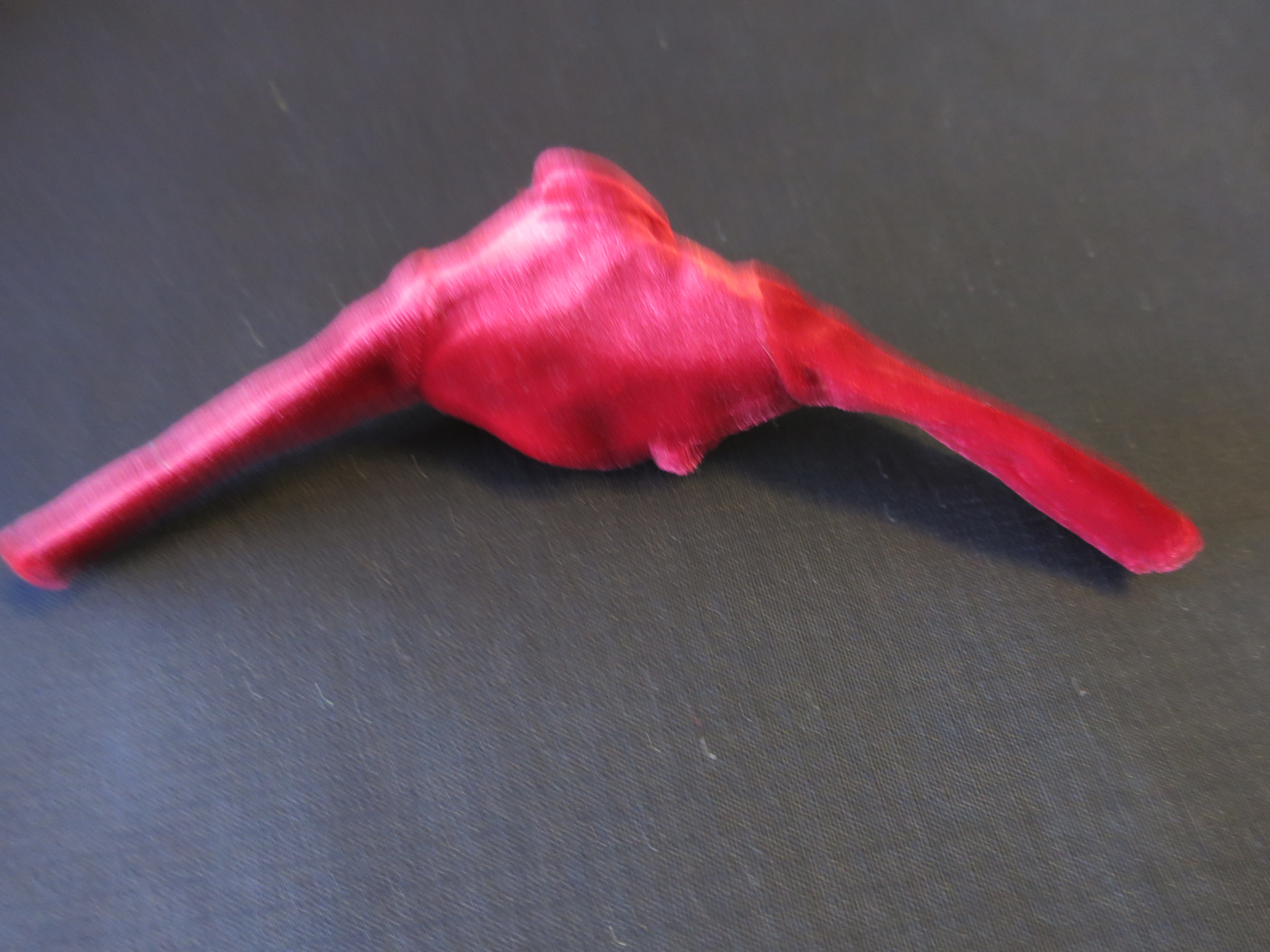 Barbie Doll accessories Red Neon Velvet Coat Tagged