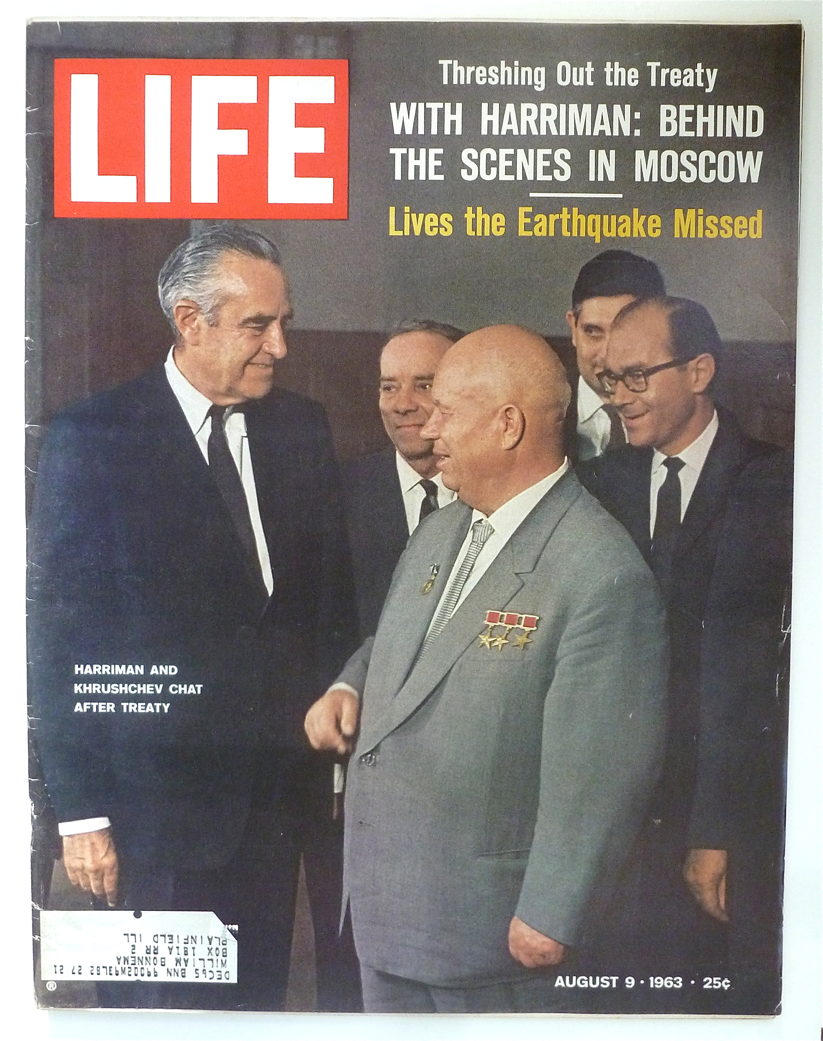 Life Magazine-August 9, 1963-Harriman & Khrushchev