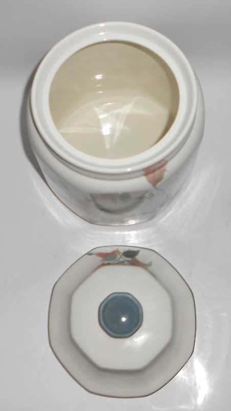 Mikasa China Silk Flowers Extra Large Canister w/Lid - MINT