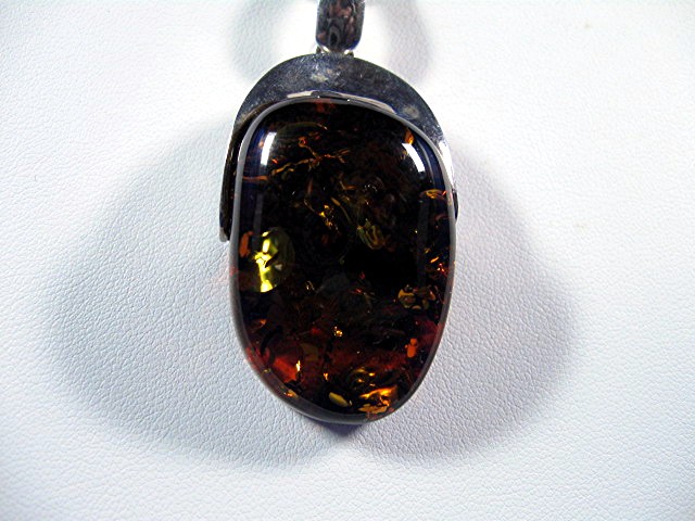 Baltic  Amber Sterling Silver Necklace