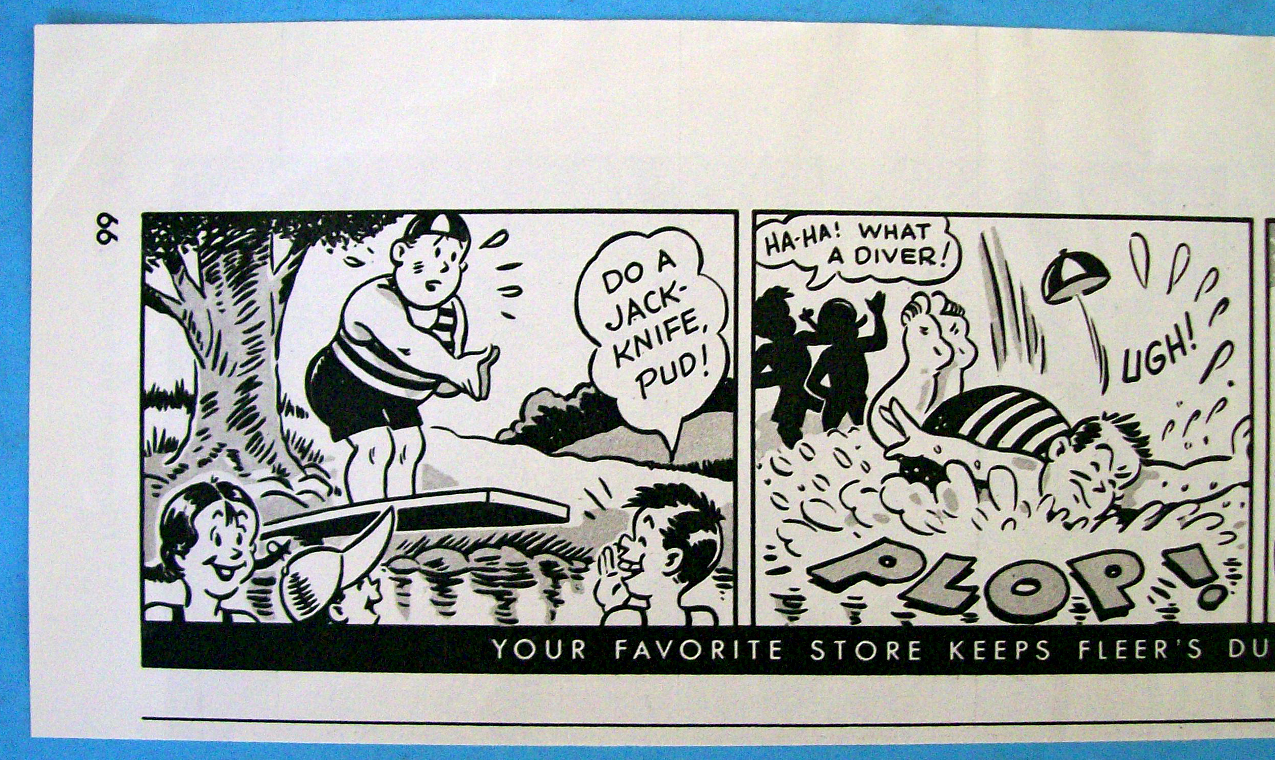 1949 Fleers Dubble Bubble Gum w/Cartoon for Fleers Gum