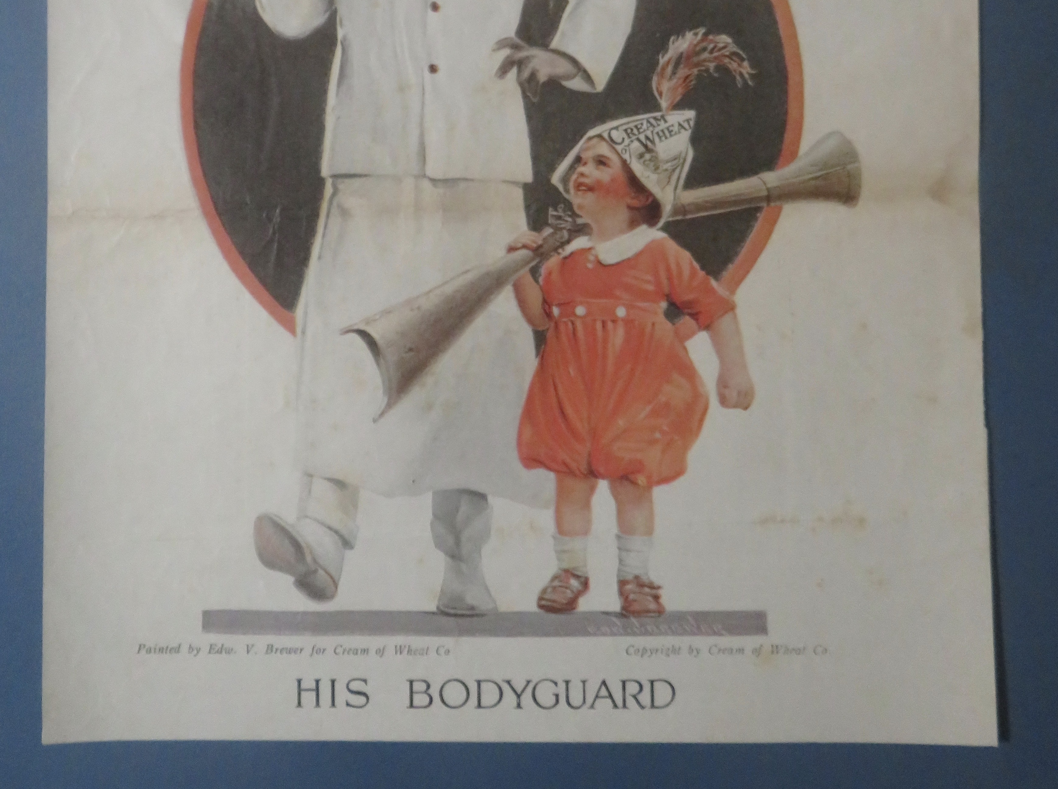 1921 Cream Of Wheat Cereal with Cereal Man & Little Boy