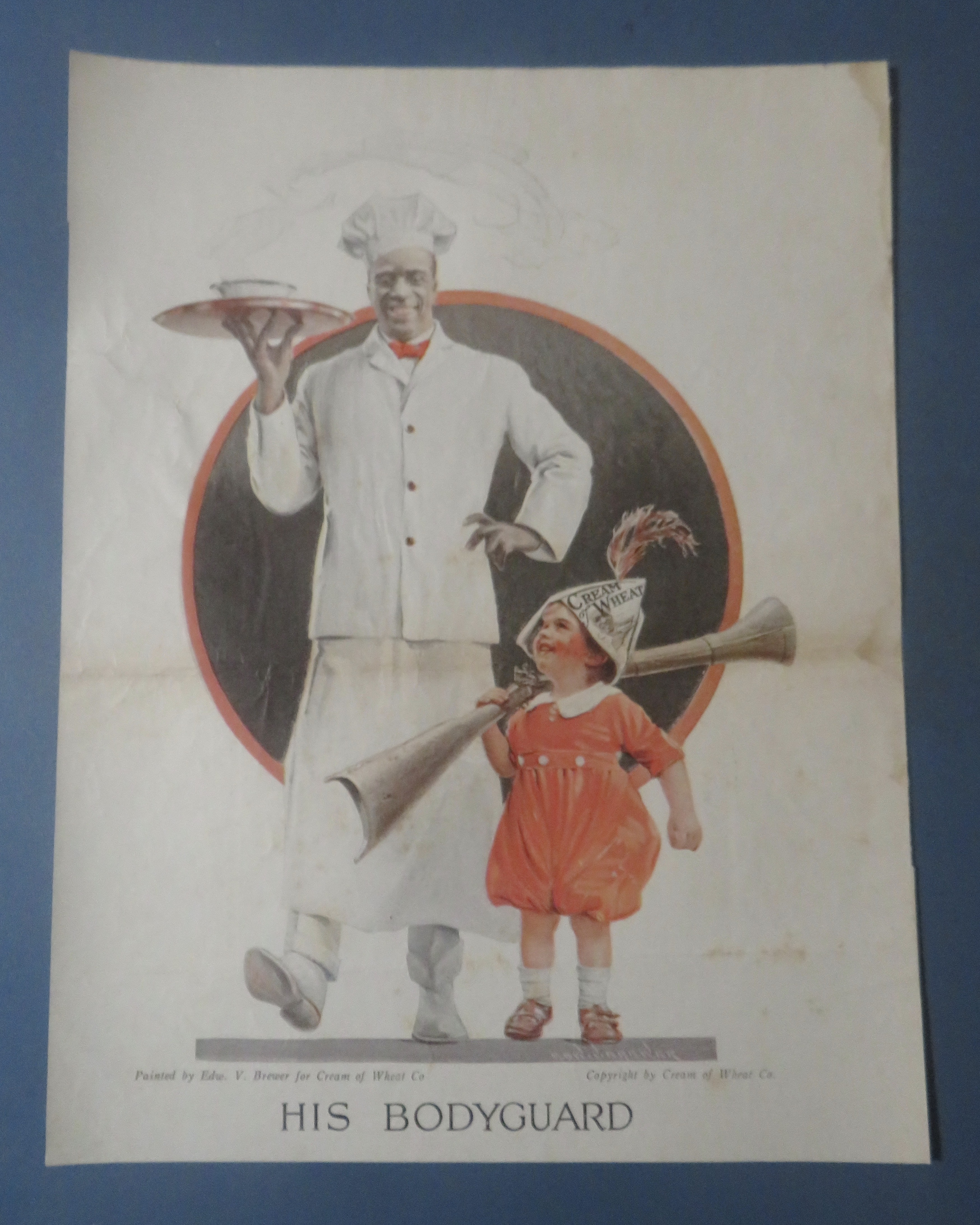 1921 Cream Of Wheat Cereal with Cereal Man & Little Boy