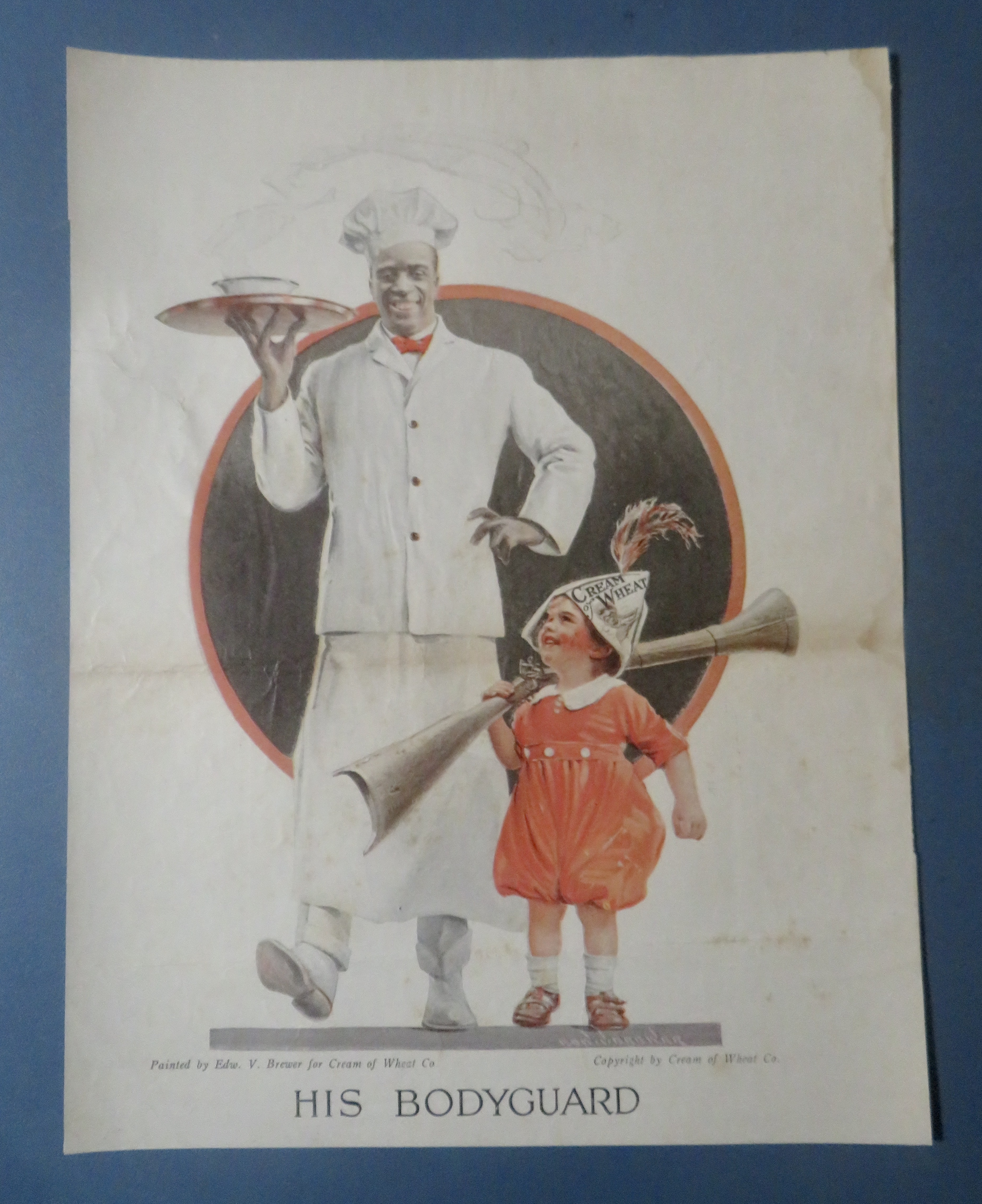 1921 Cream Of Wheat Cereal with Cereal Man & Little Boy