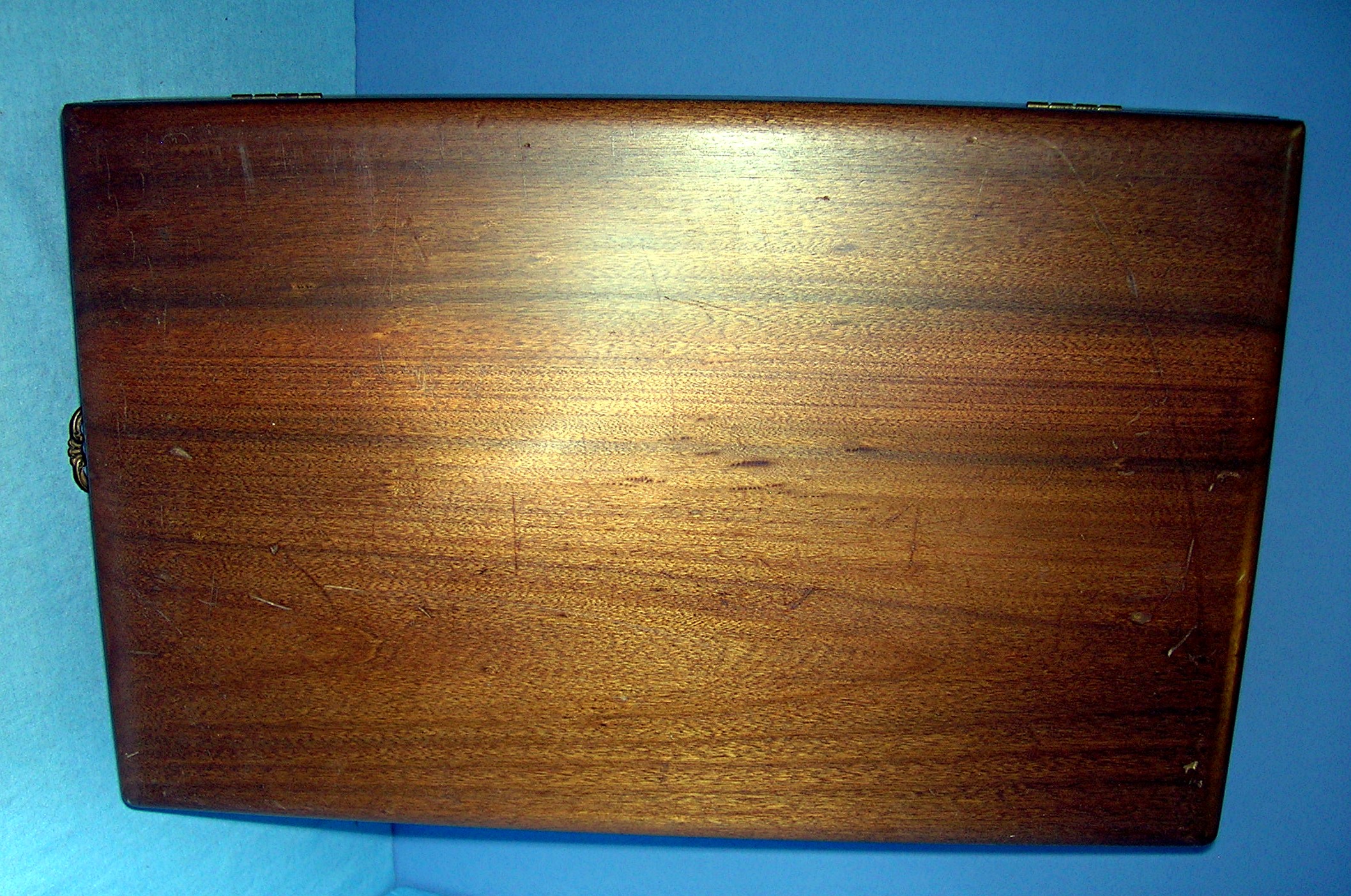 Wooden Silver  Silk Lined Storage Box