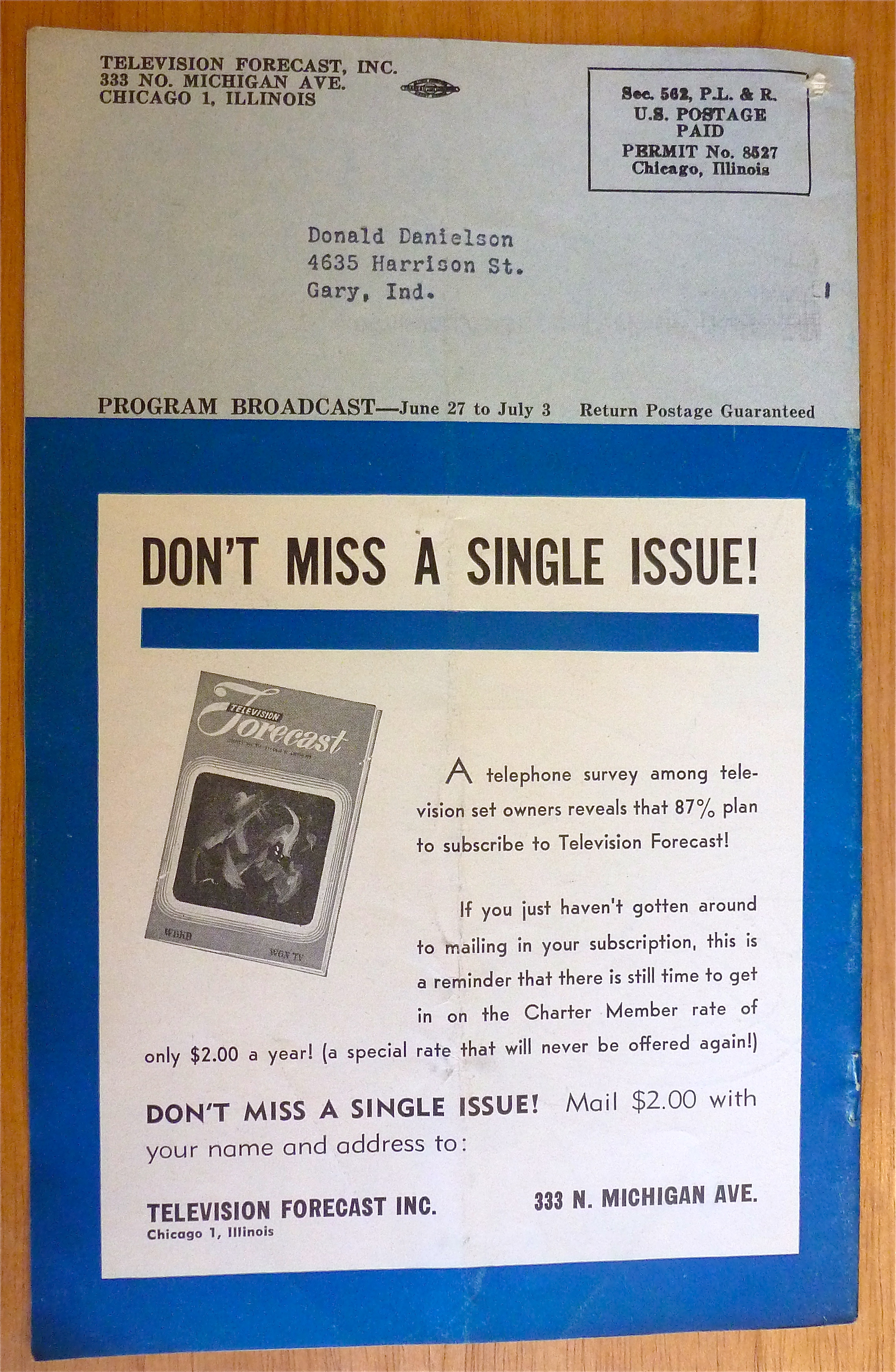 1948 Chicago Television Forecast Vol.1-#8 Girl Baseball
