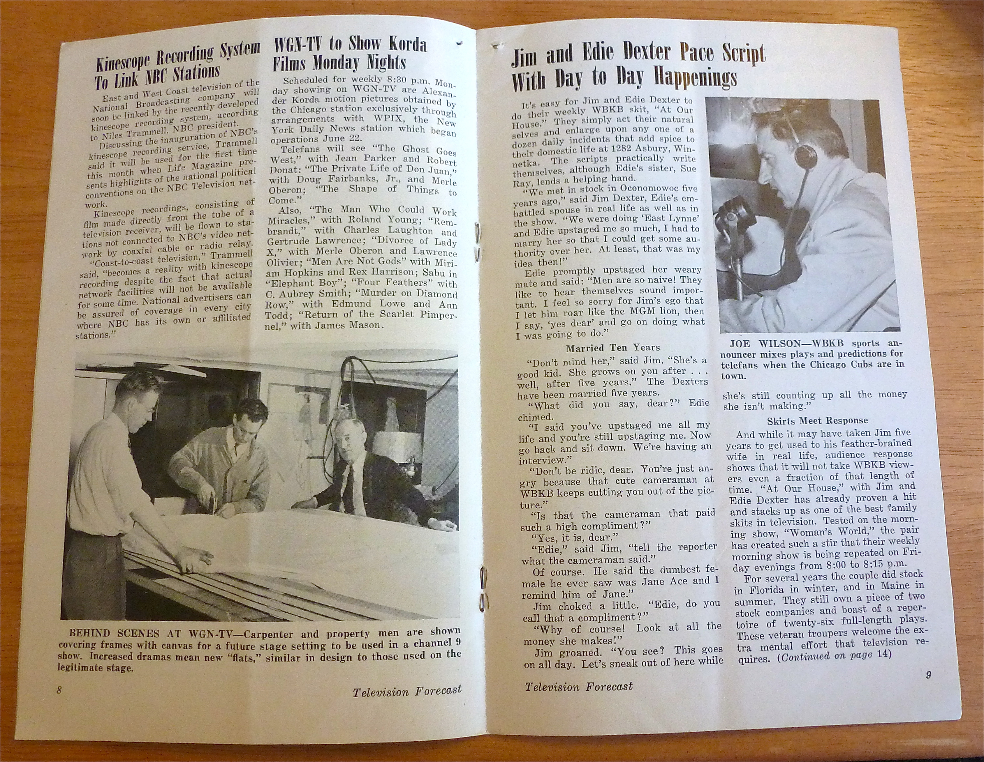 1948 Chicago Television Forecast Vol.1-#8 Girl Baseball