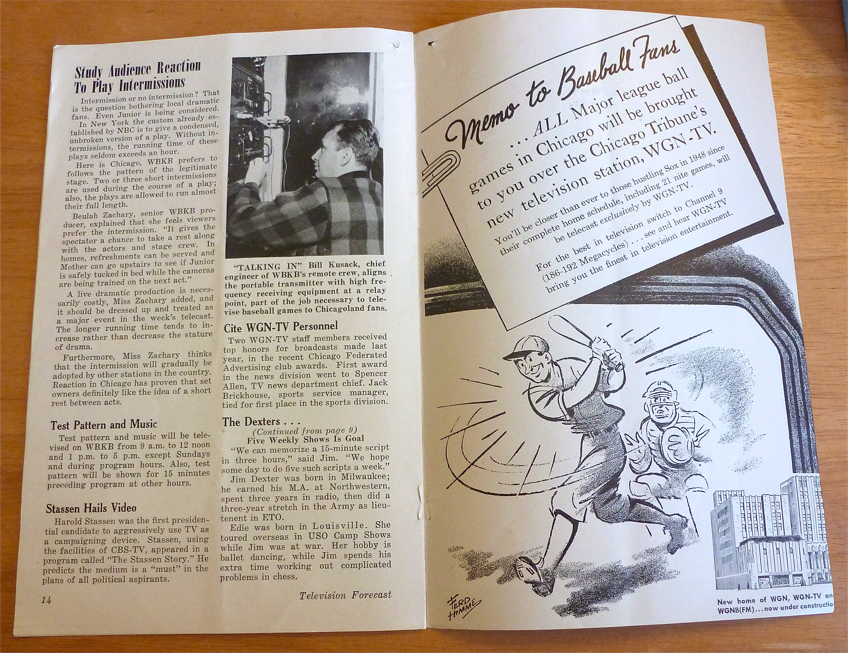 1948 Chicago Television Forecast Vol.1-#8 Girl Baseball