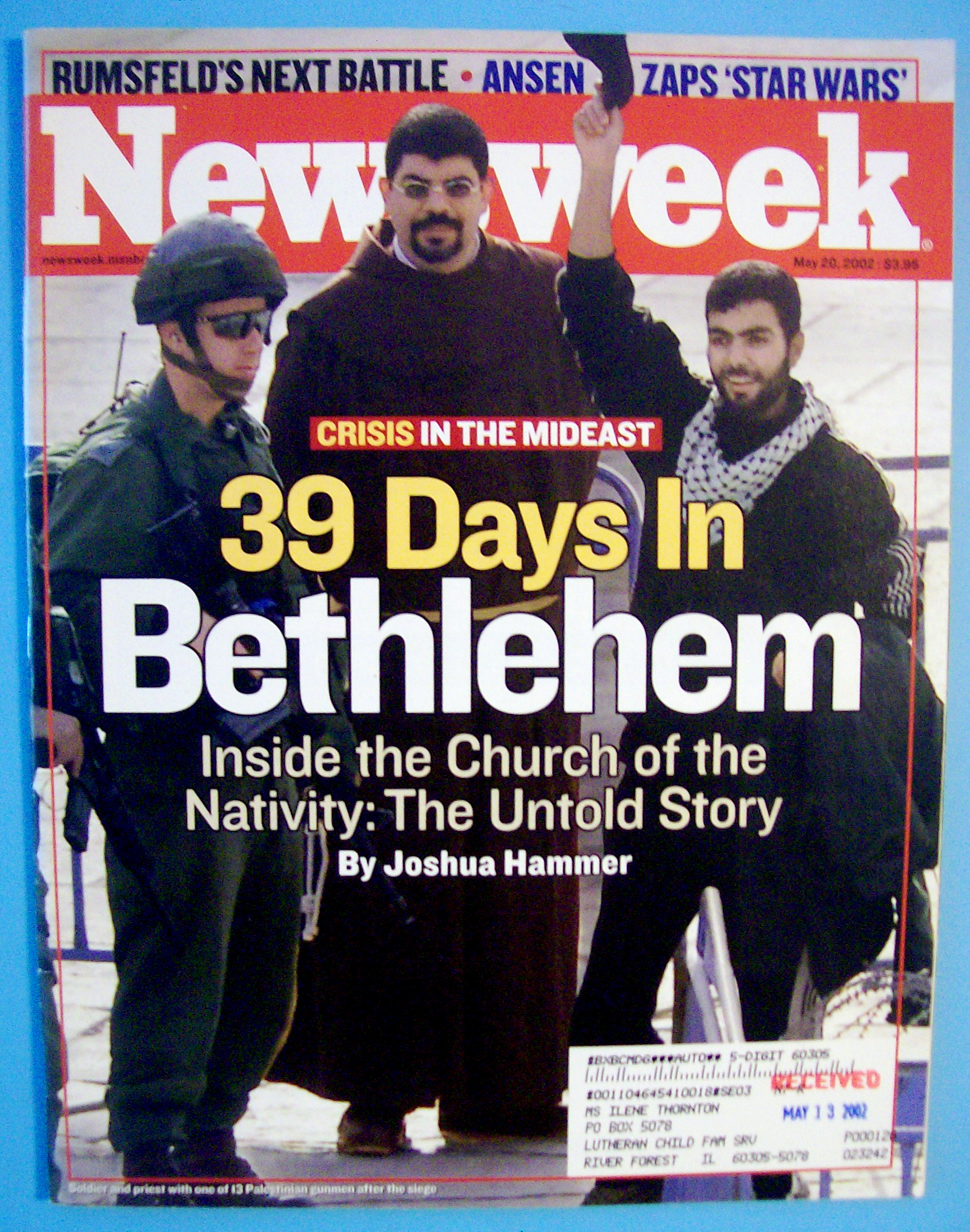 Newsweek Magazine-May 20, 2002-39 Days In Bethlehem