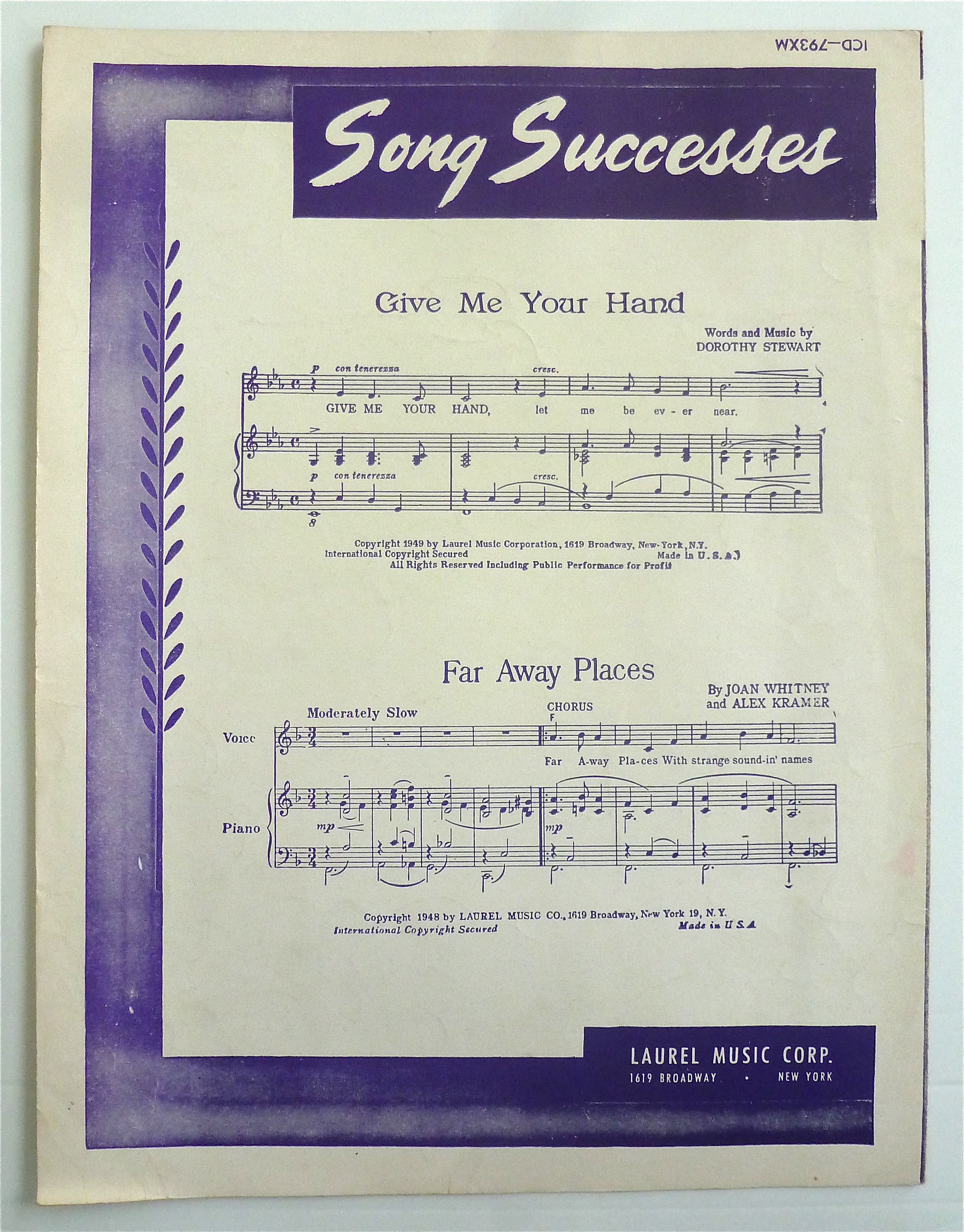 Sheet Music For 1950 To Think You've Chosen Me