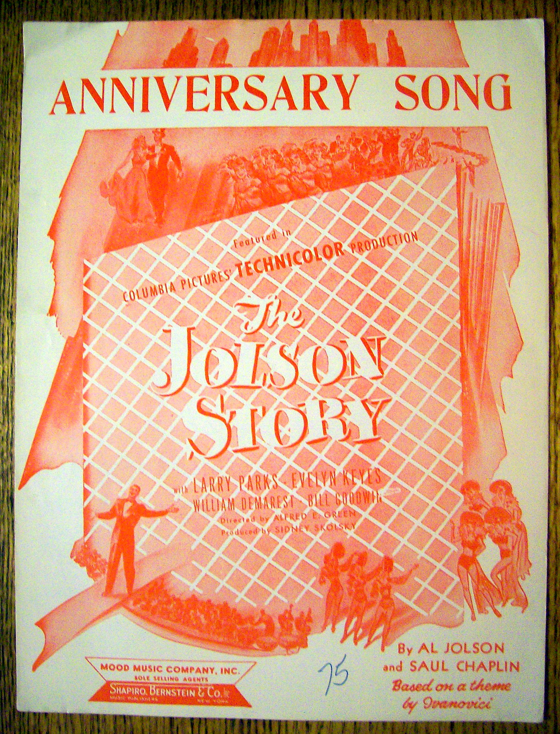 1946 Anniversary Song By Al Jolson & Saul Chaplin