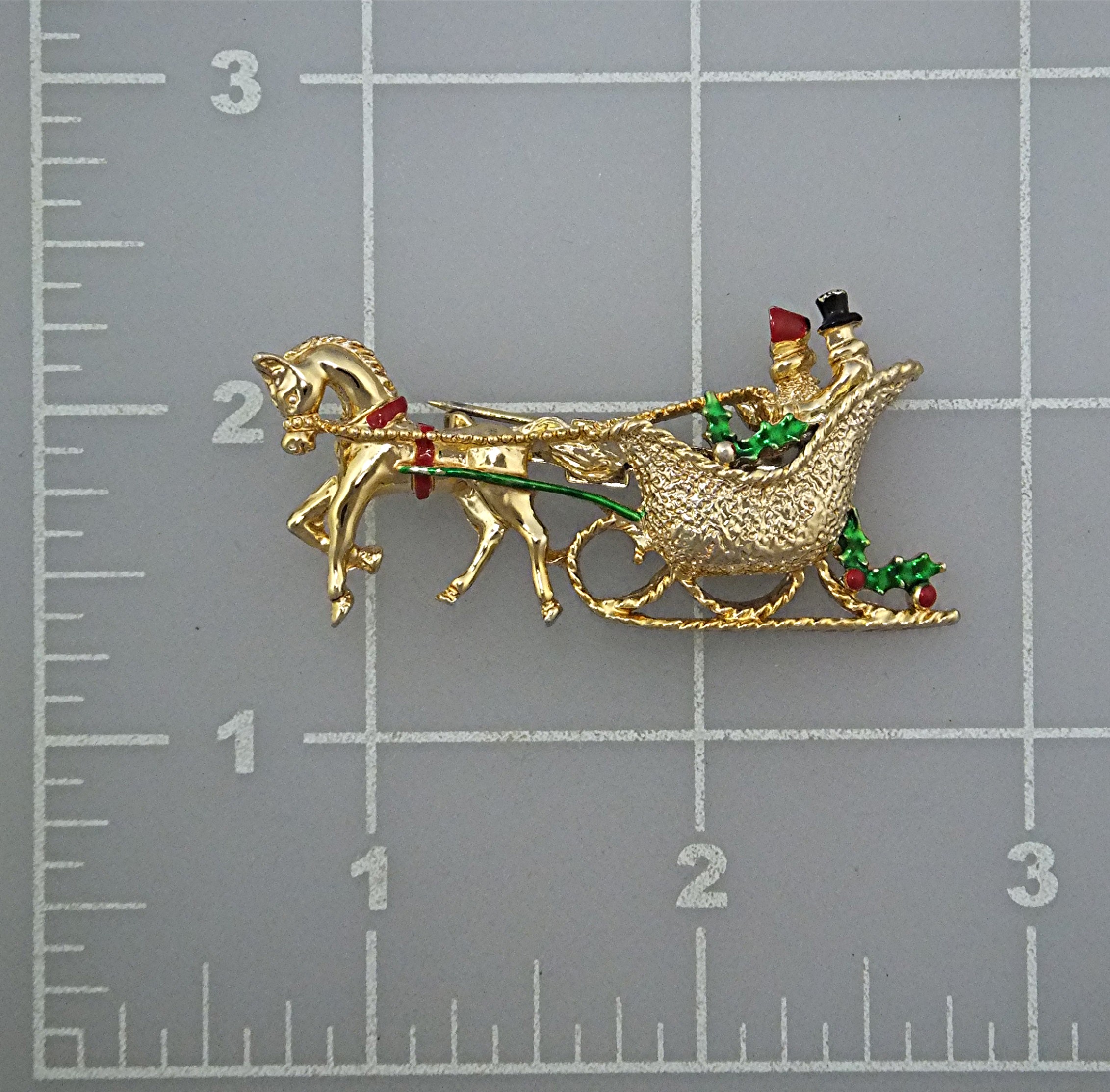 Brooch Pin GERRYS Christmas Sleigh