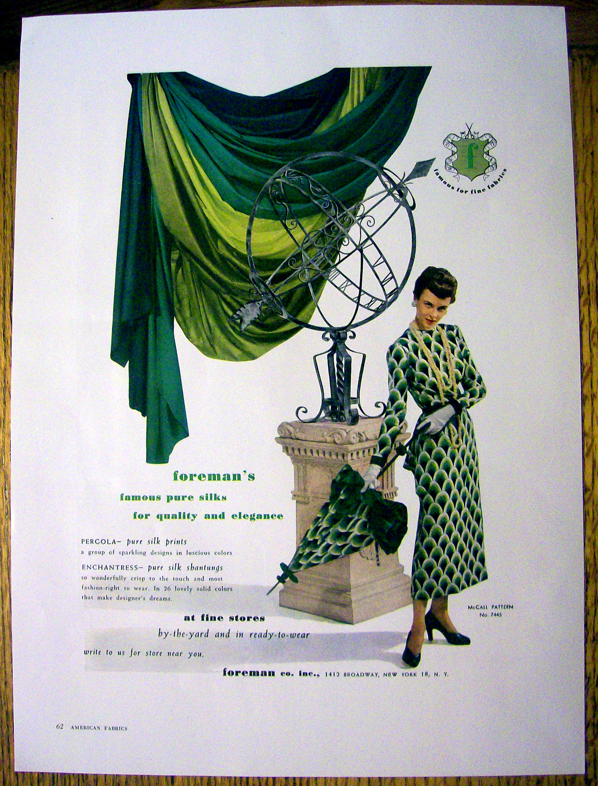 1948 Foreman Fabric w/ Matching Dress and Umbrella