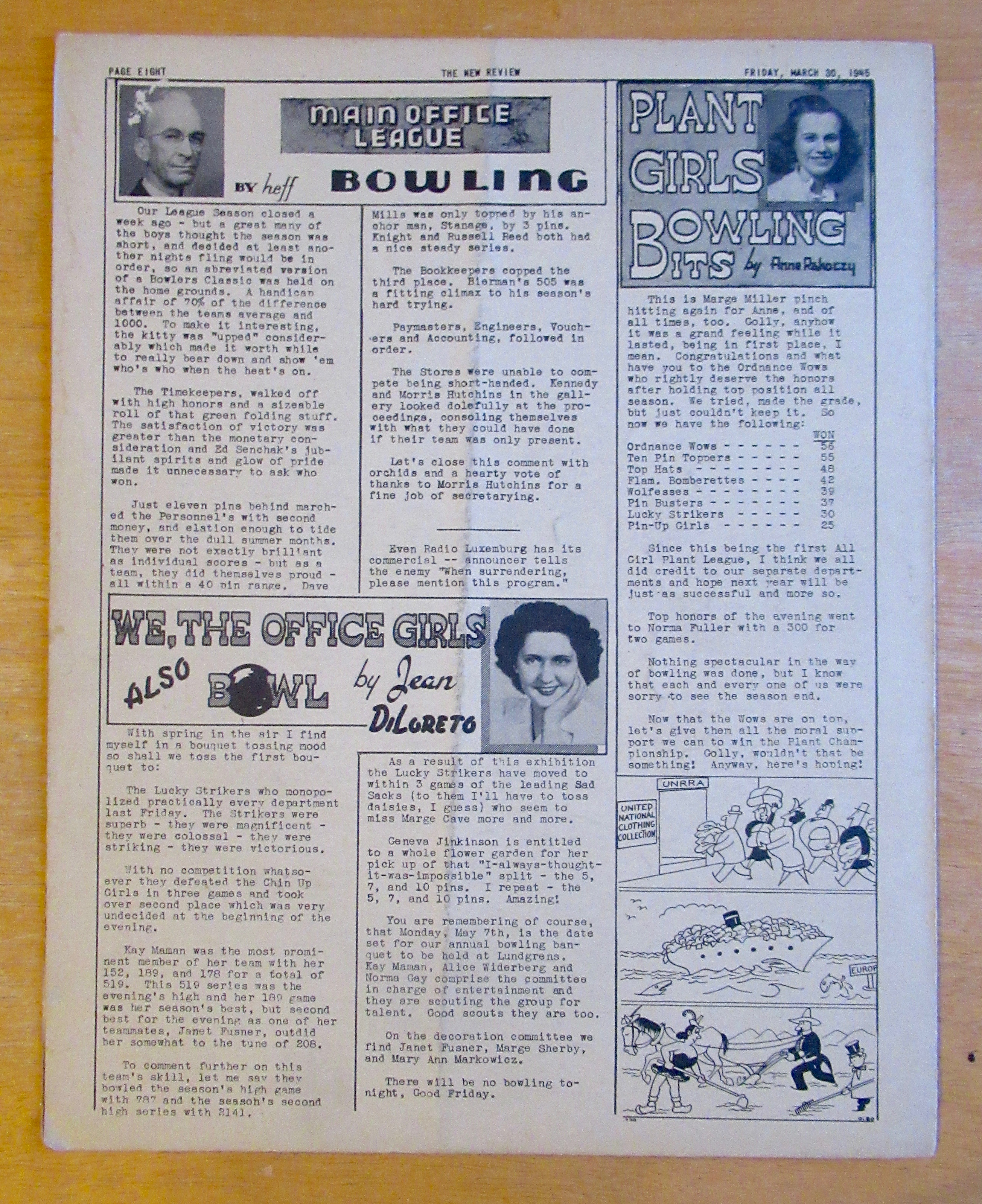 Original March 30, 1945 New Review Newsletter