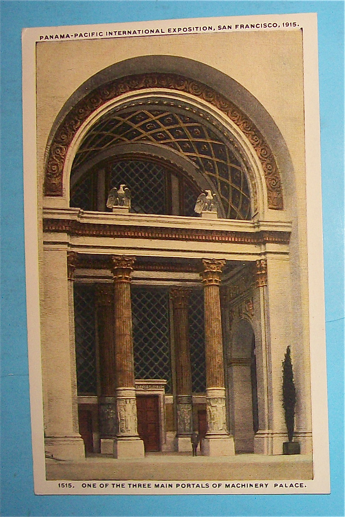 One Of Three Main Portals Of Machinery Palace Postcard