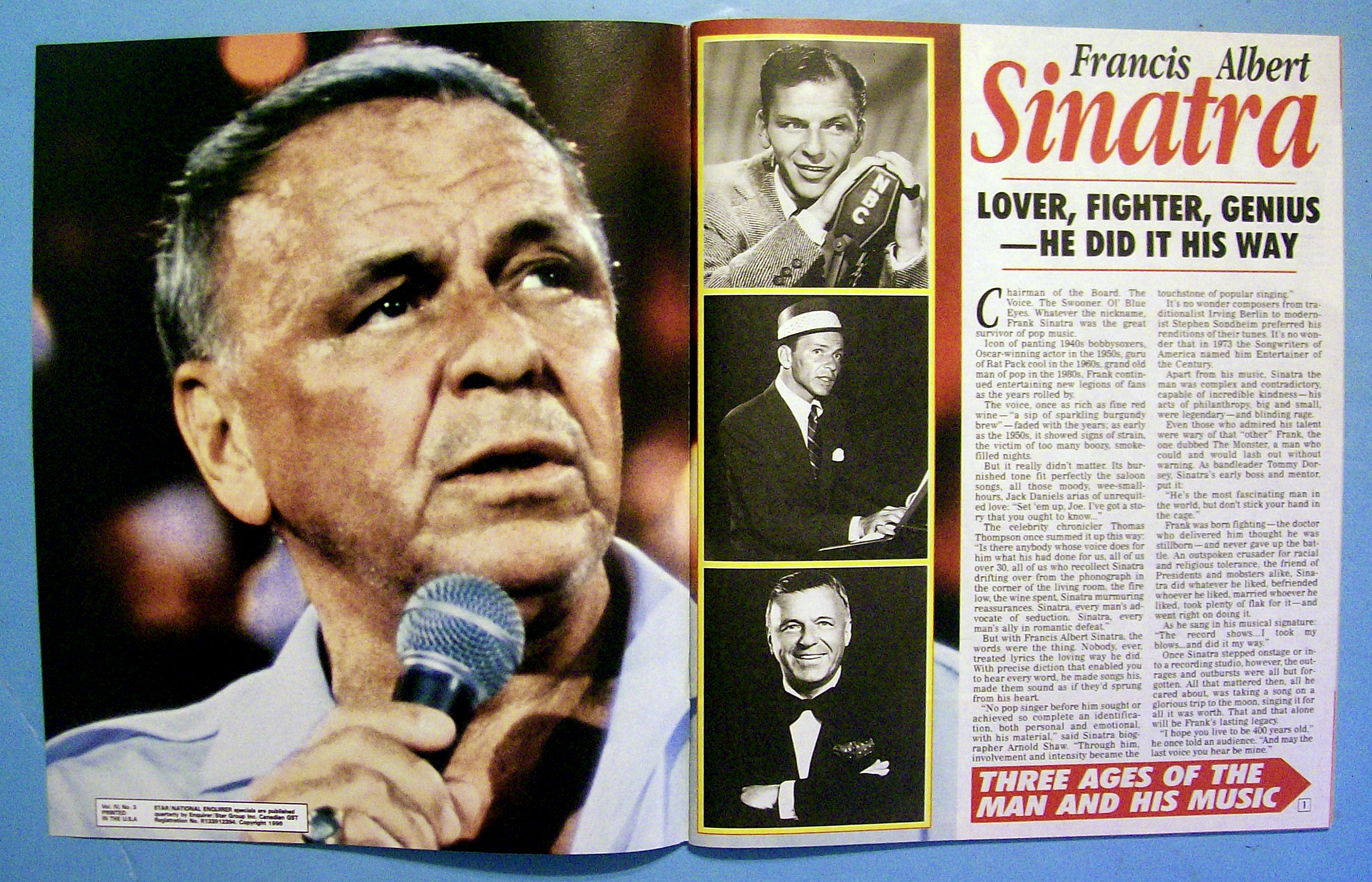 Sinatra Special Memorial Tribute 1996 Star Magazine