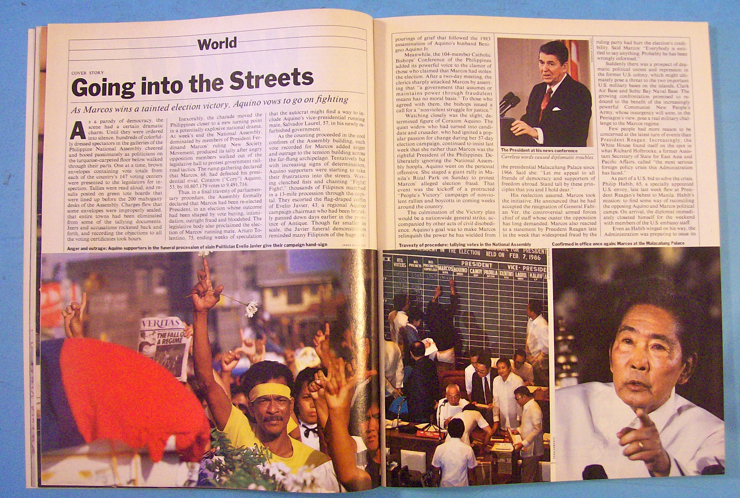 Time Magazine February 24, 1986 Leader Corazon Aquino