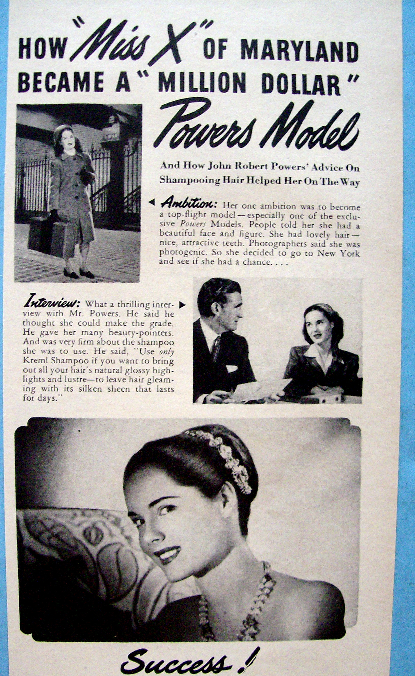 1946 Kreml Shampoo with Powers Model