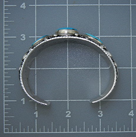 Darryl Becenti RIP Sterling Silver Turquoise Cuff
