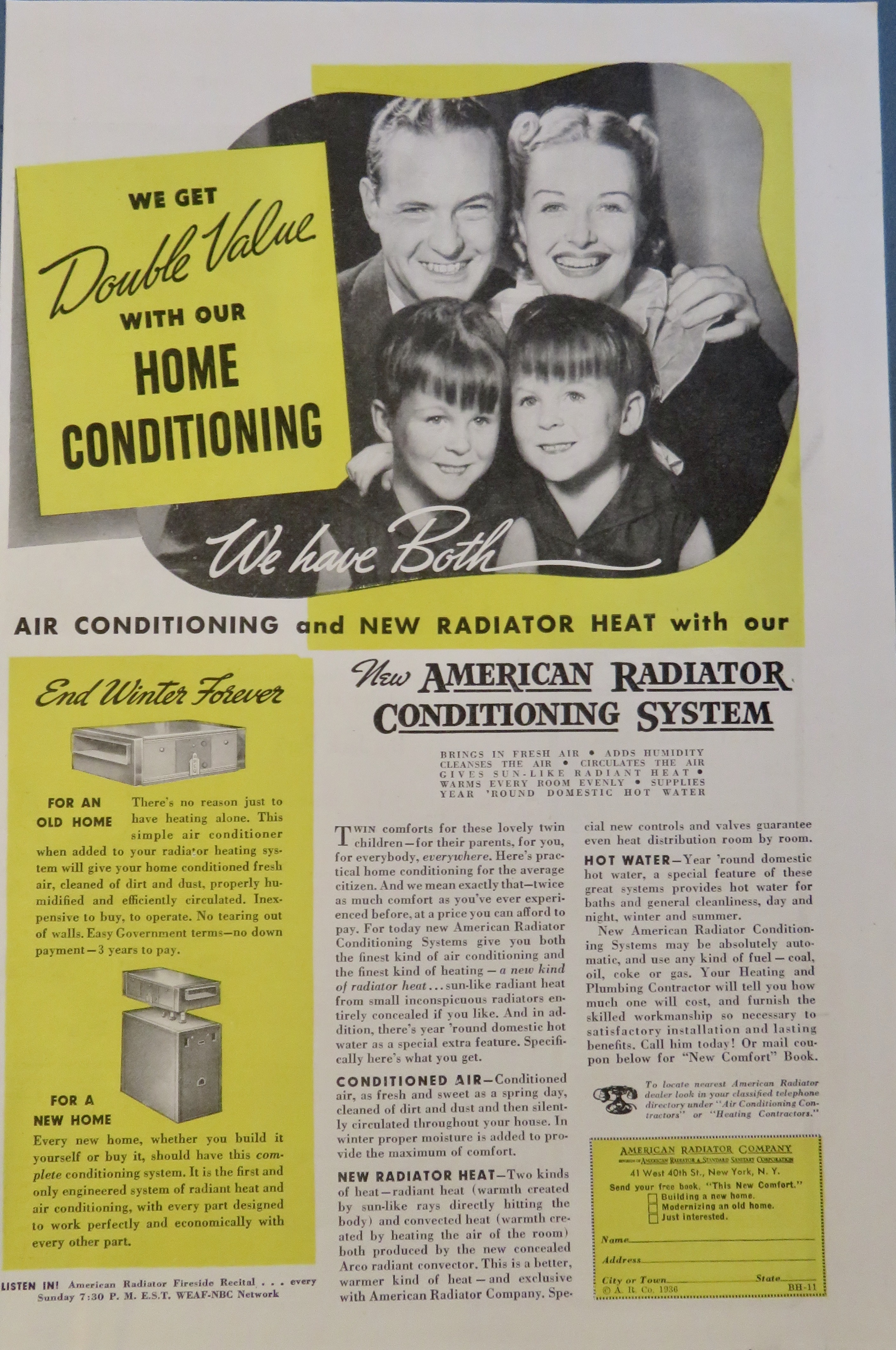 1936 American Radiator Conditioning Systems with Family