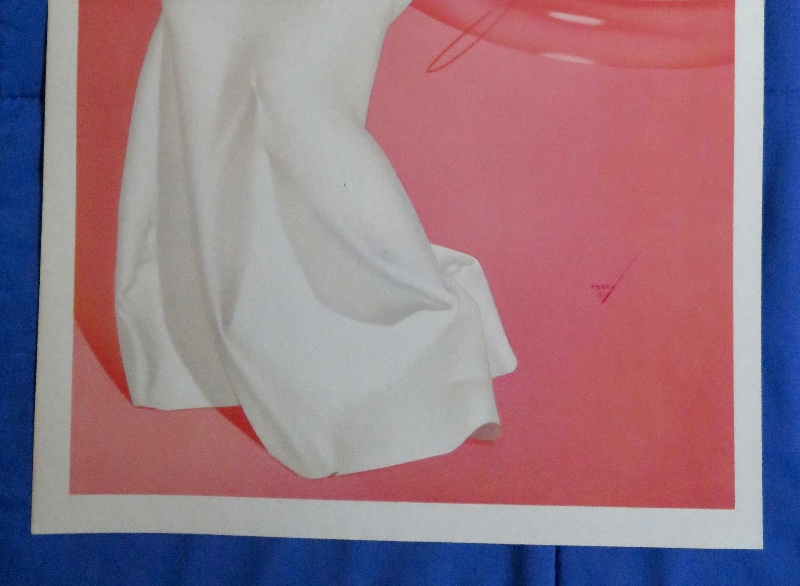 Original 1945 Sexy Pin Up Girl In White Dress While Talking On The Telephone By George Petty