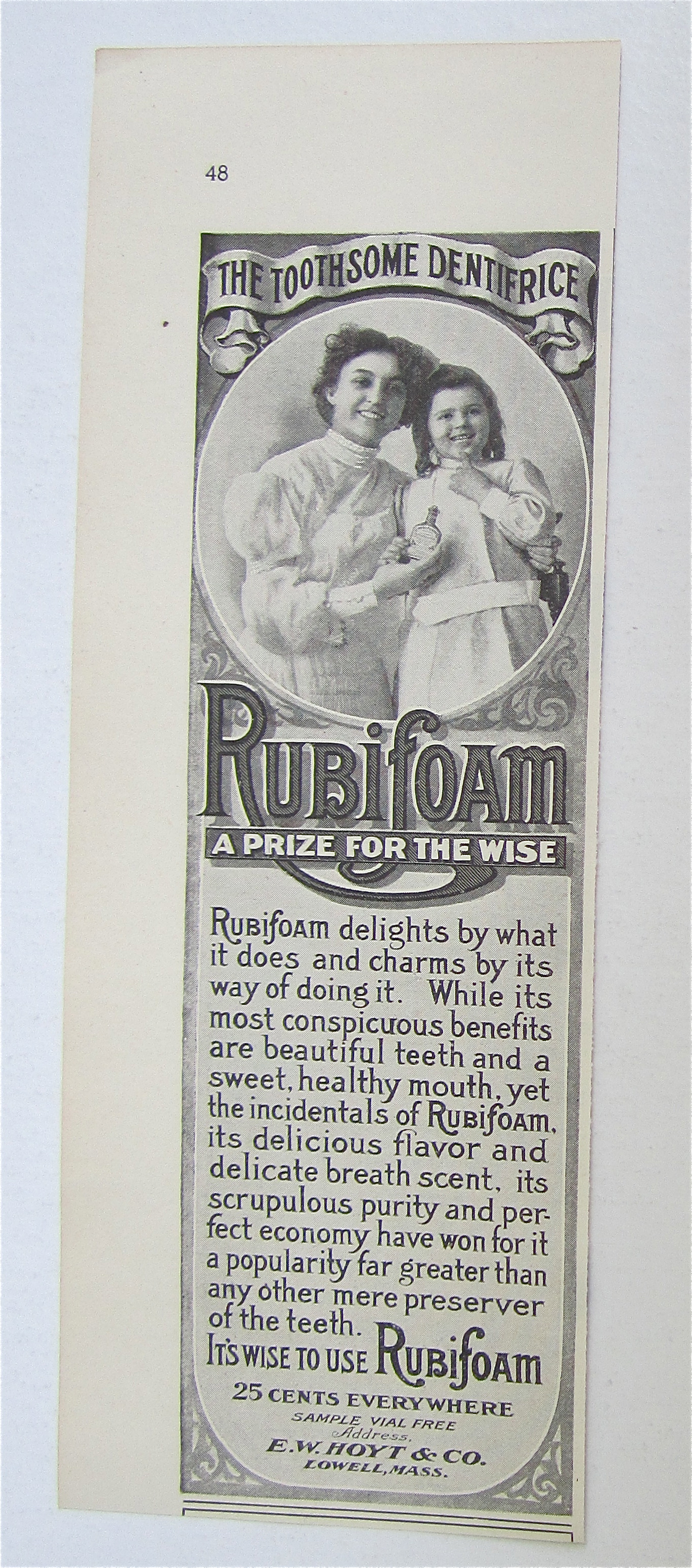 1907 Rubifoam with Mother & Daughter Smiling