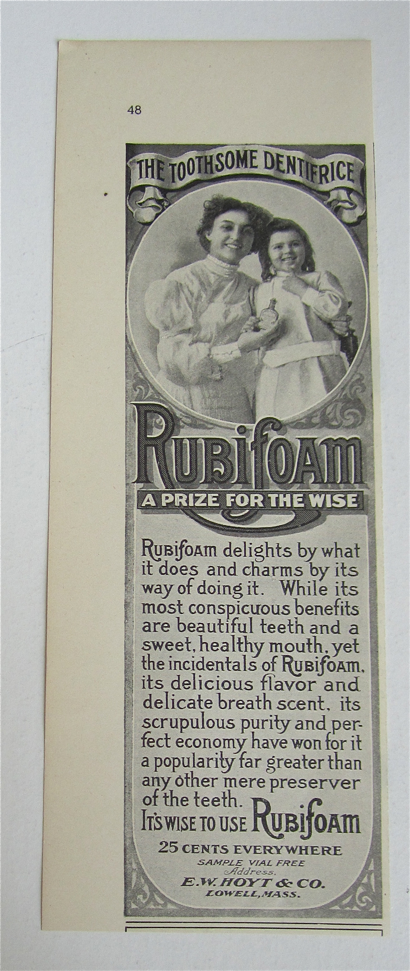 1907 Rubifoam with Mother & Daughter Smiling
