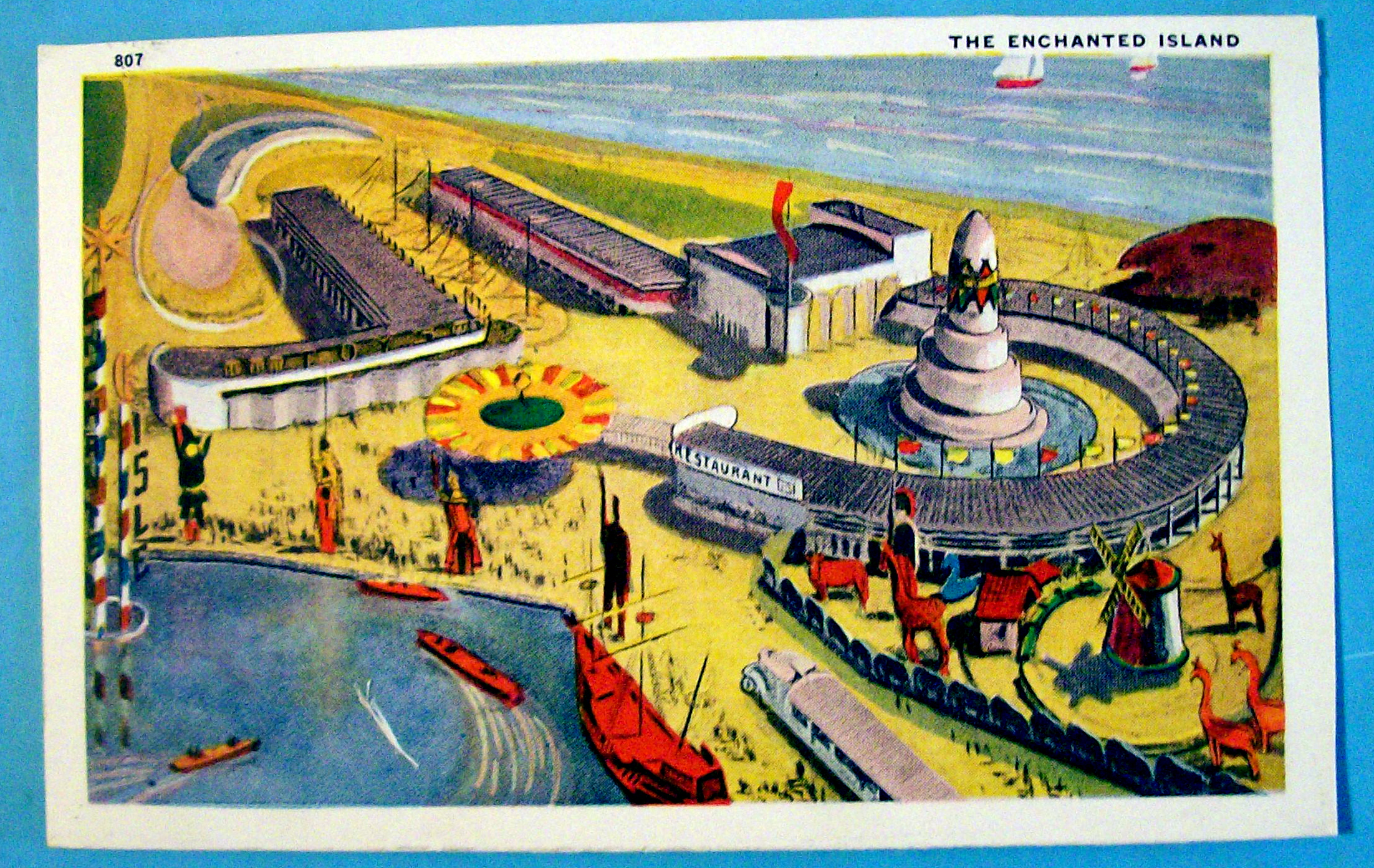 Enchanted Island Postcard (1933 Century Of Progress)