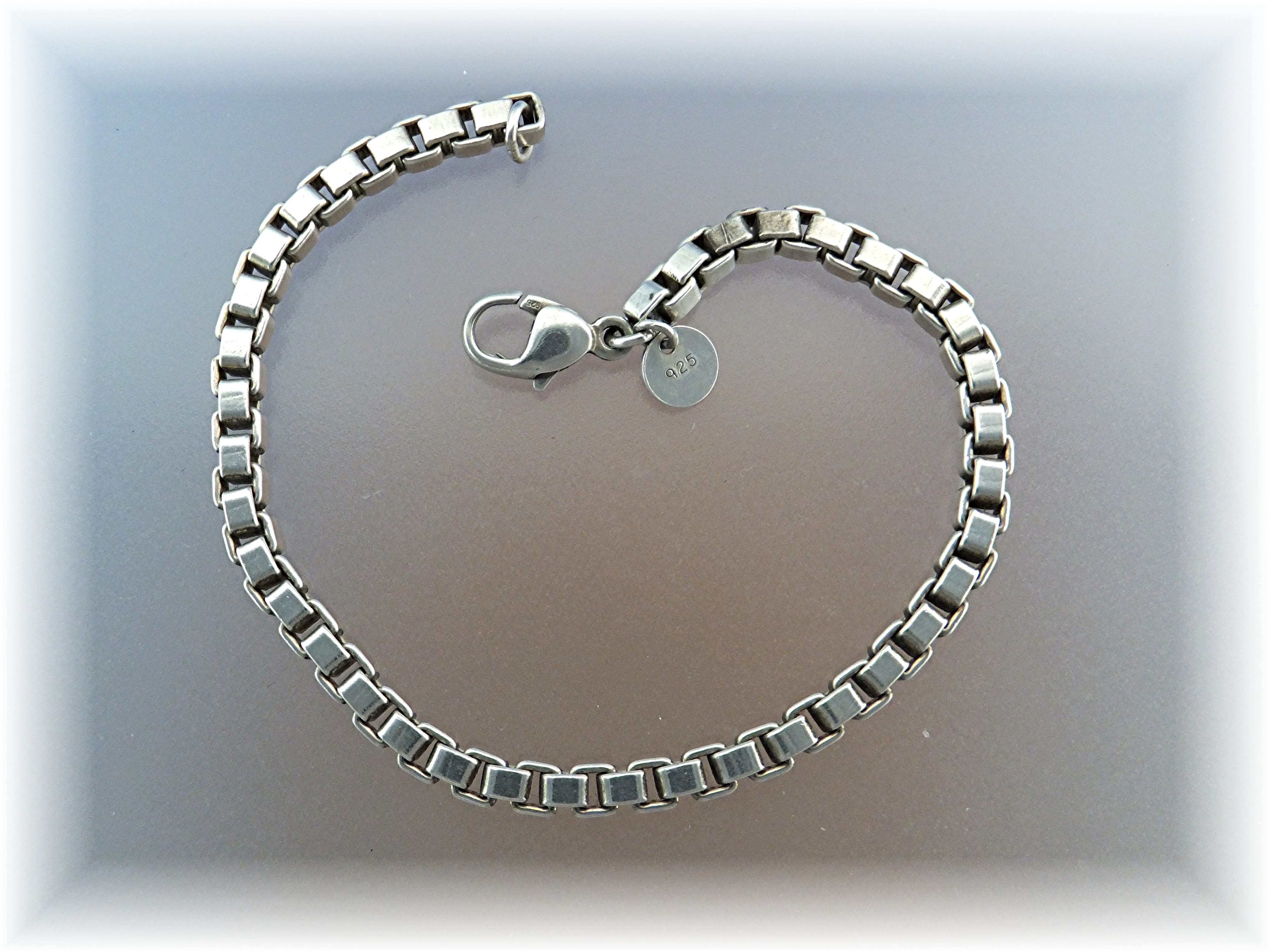 TIFFANY Sterling Silver Box link 8 Inch
