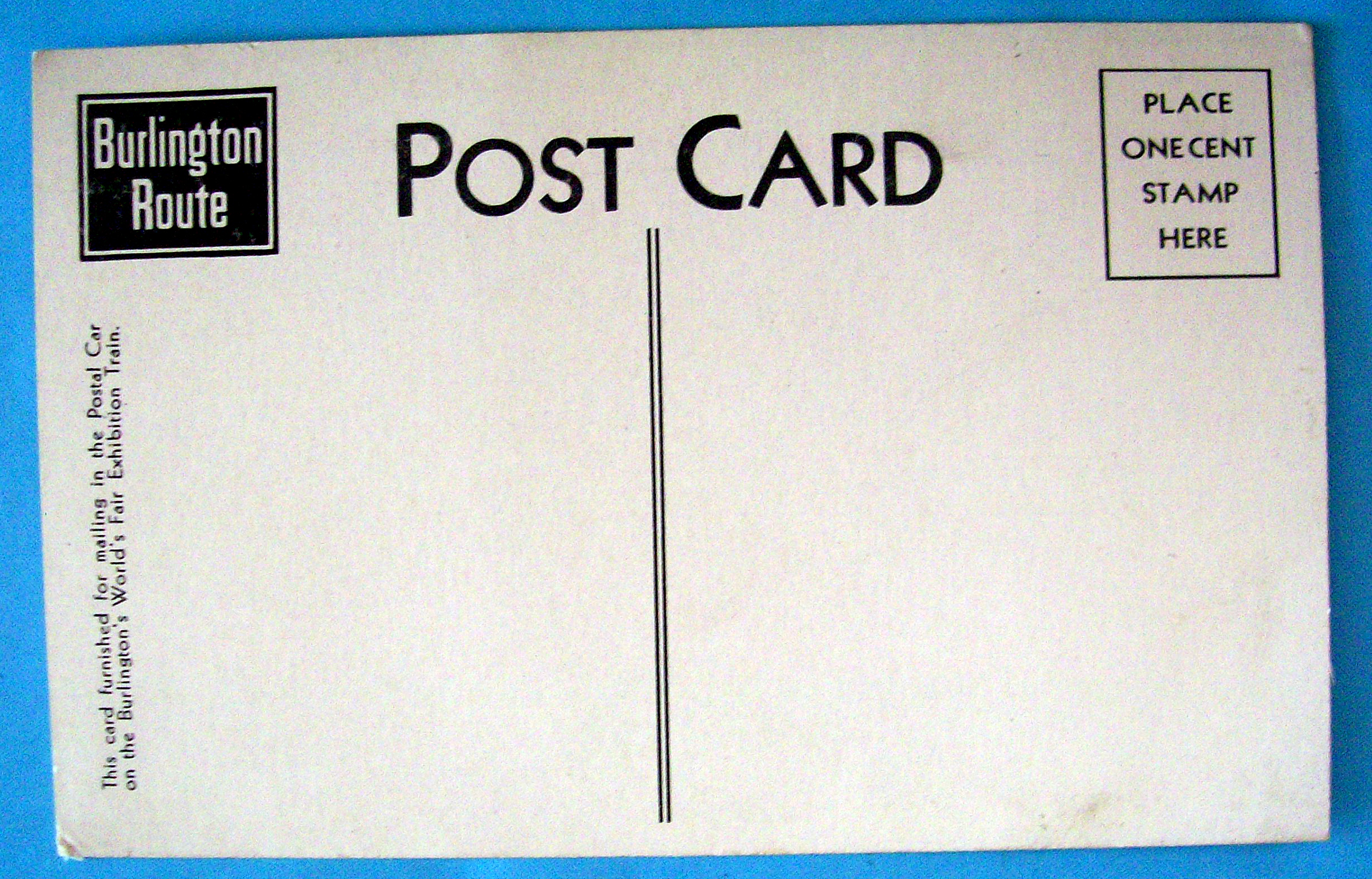 1933 Century of Progress, The Royal Scot Postcard