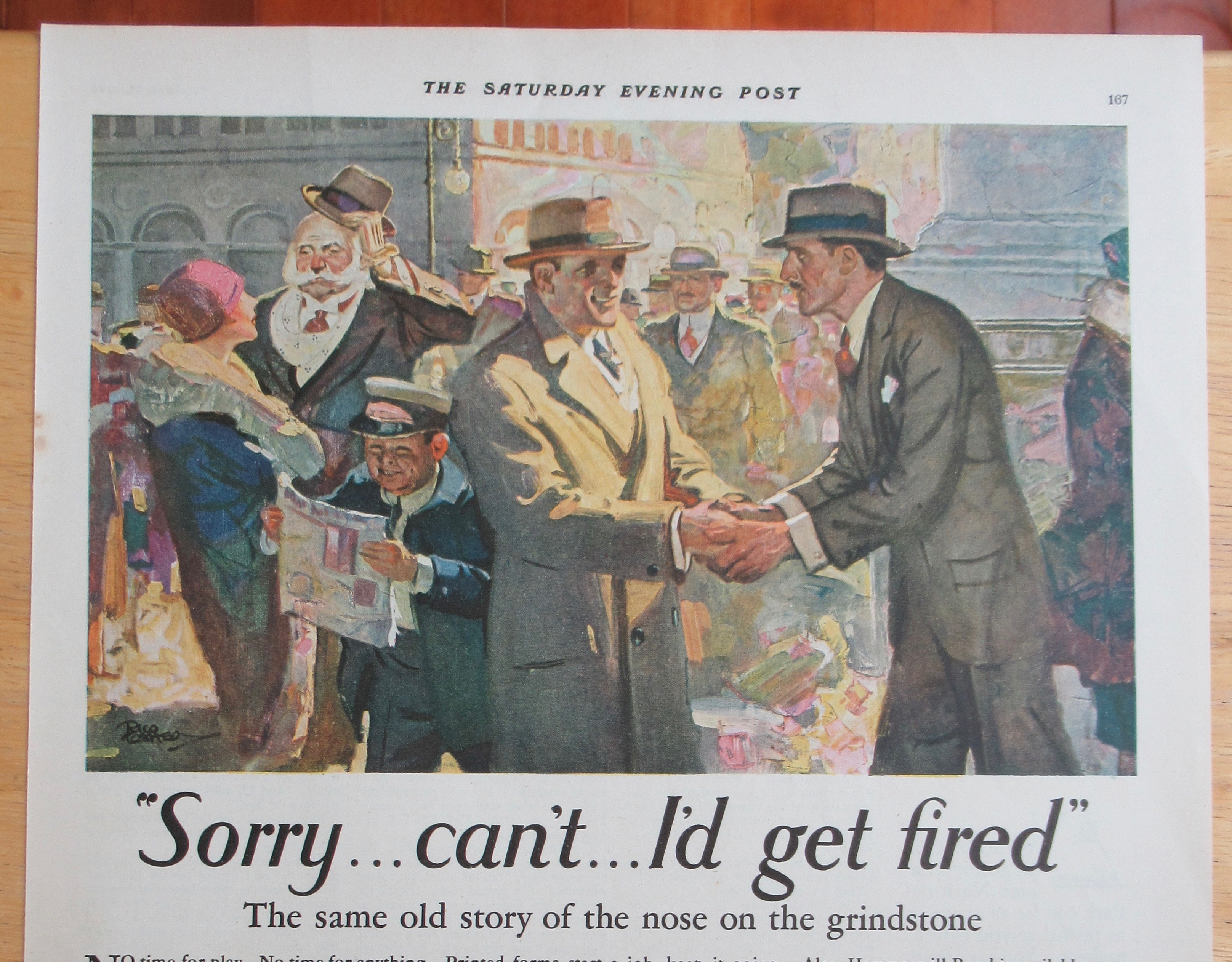 1928 Hammermill Bond Business Paper with Men Talking