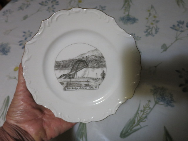 New Bridge Bellow Falls VT Arch Bridge Historical Plate