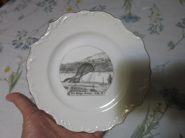 New Bridge Bellow Falls VT Arch Bridge Historical Plate