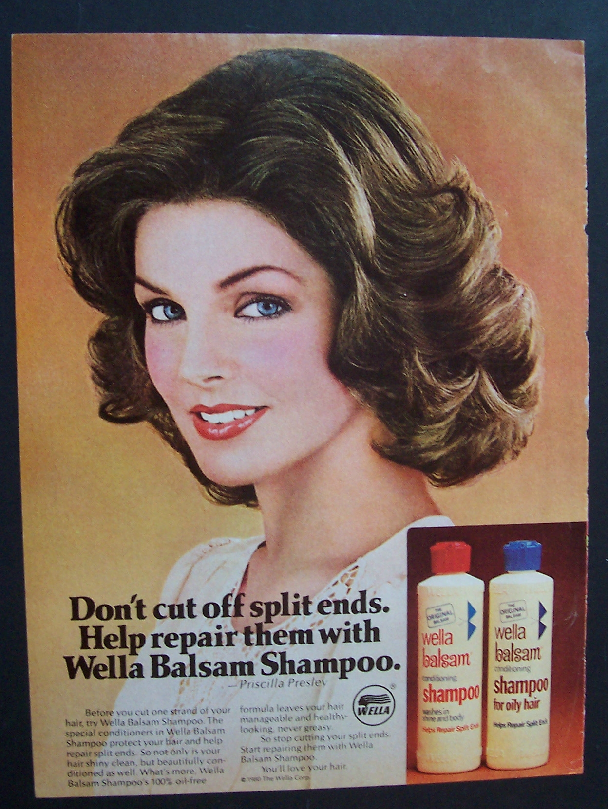 1980  Wella  Balsam  Shampoo with  Priscilla  Presley