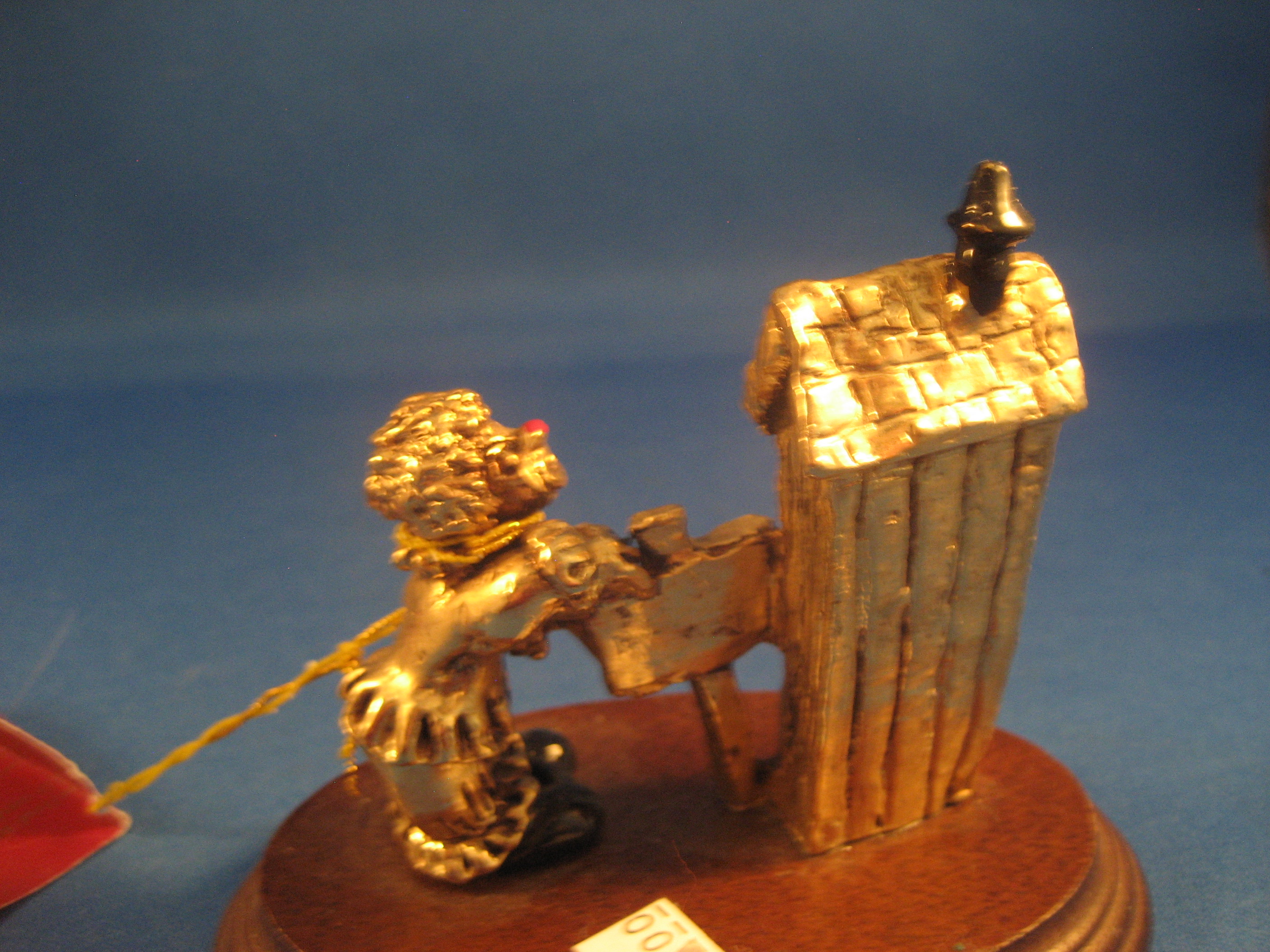 Brass Painted Clown Statue