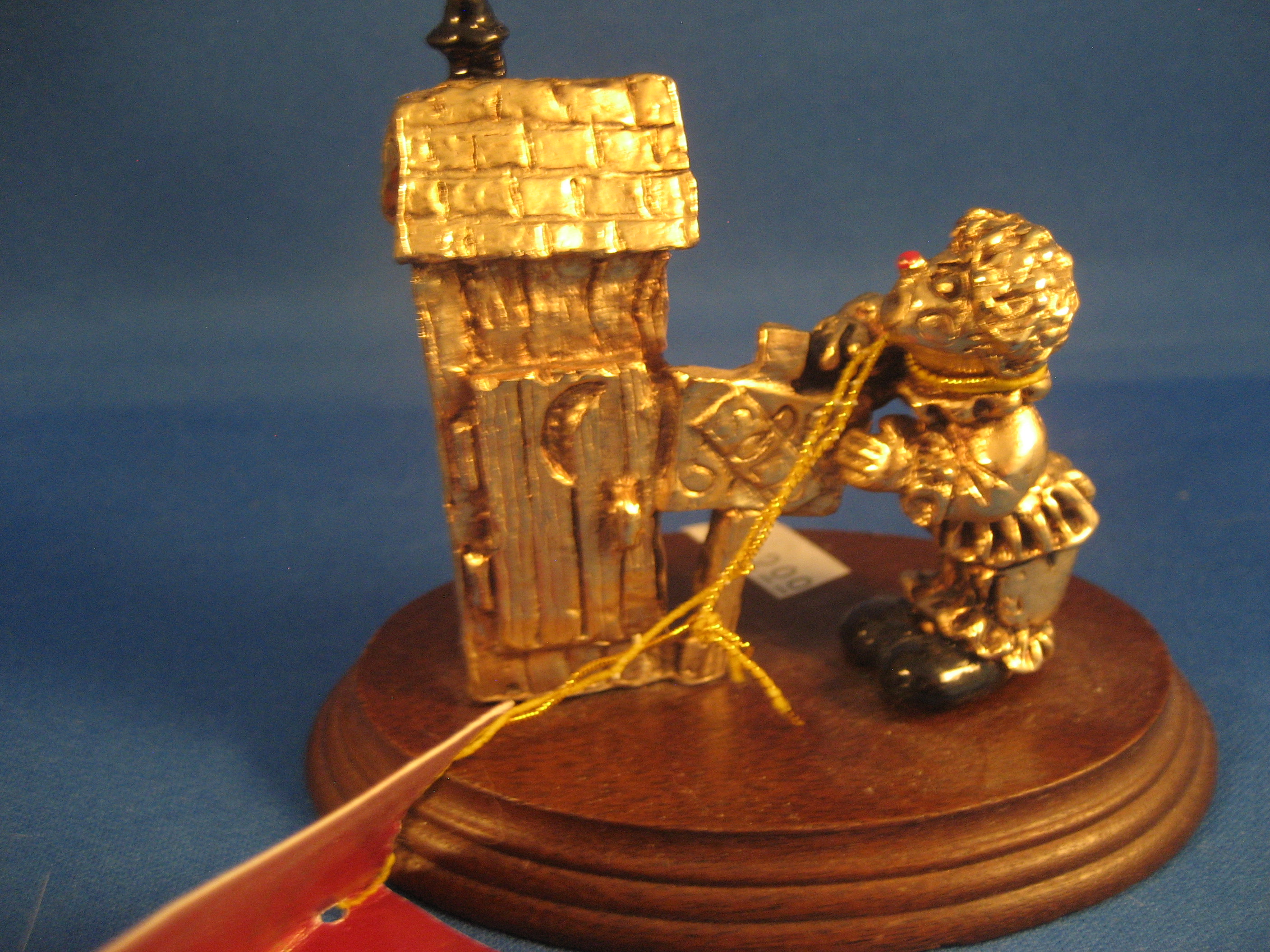 Brass Painted Clown Statue
