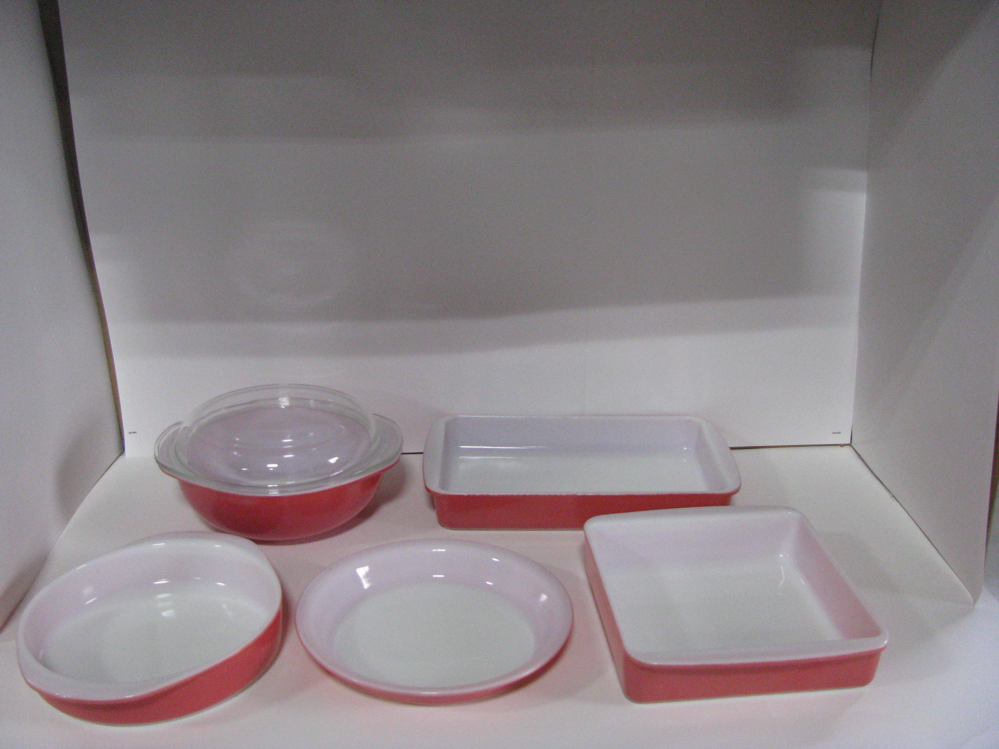 Corning Pyrex Pink Flamingo Casserole and Bake Pan Set