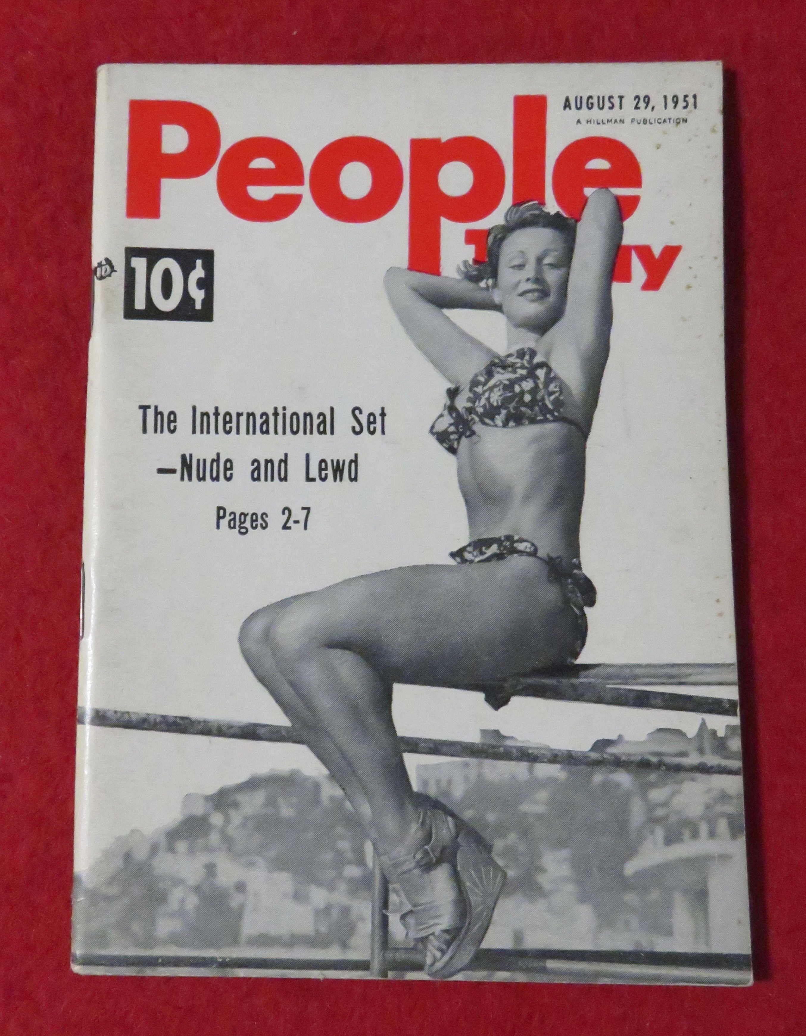 People Today Magazine August 29, 1951 Nude & Lewd