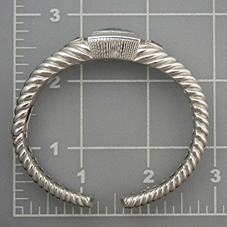 Judith Ripka Sterling Silver Blue Topaz Amethyst Bracel