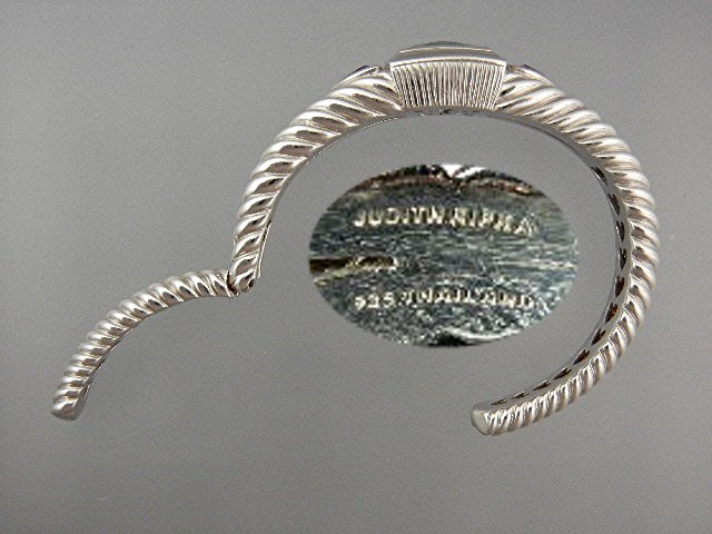 Judith Ripka Sterling Silver Blue Topaz Amethyst Bracel