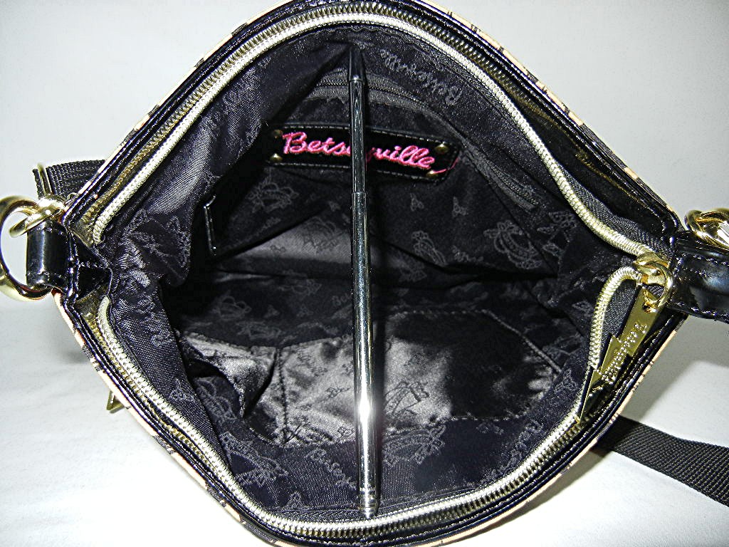 Bag Purse BETSEYVILLE Black Leopard Print