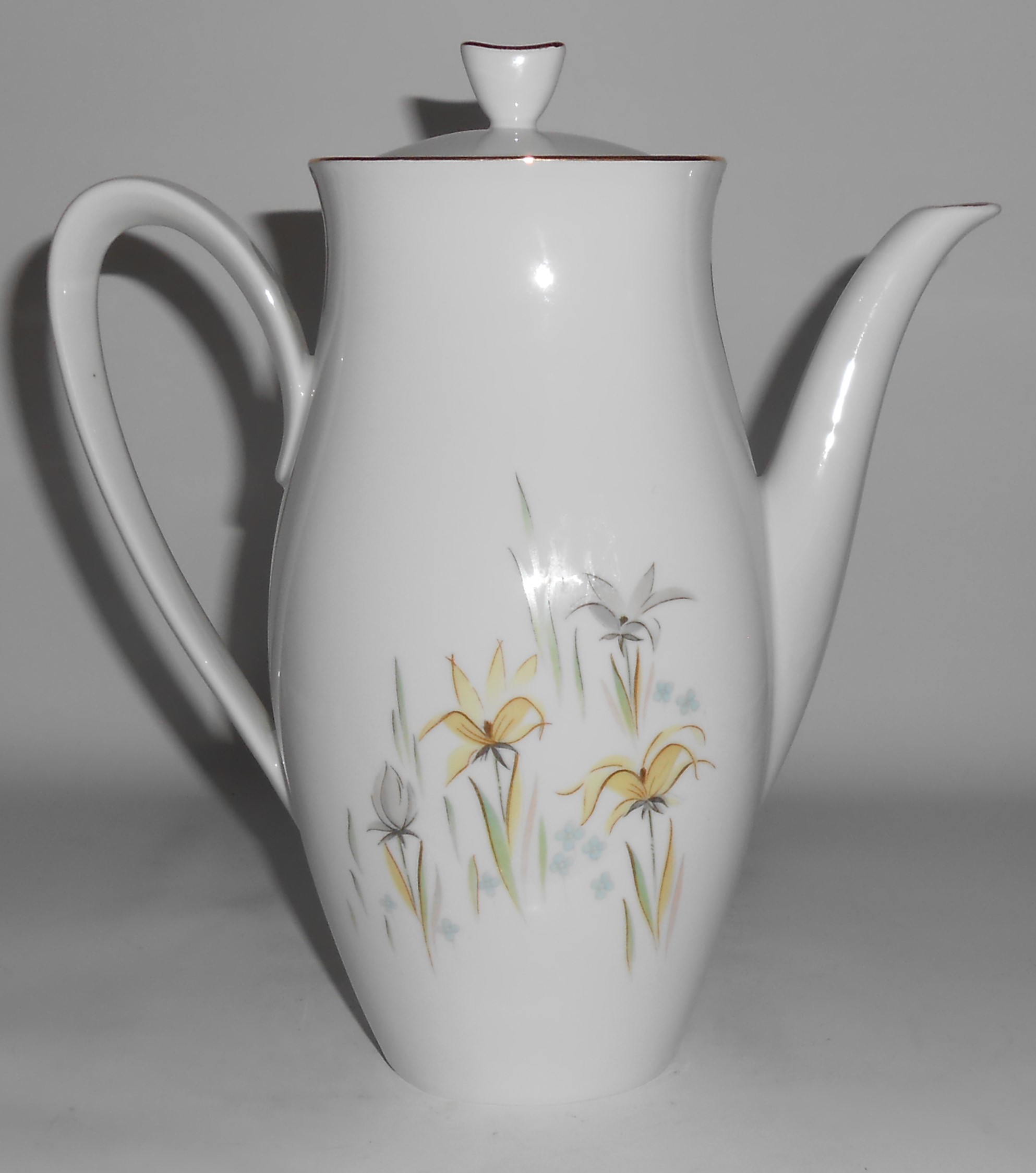 Rorstrand Porcelain China Floral w/Gold Garden Coffee