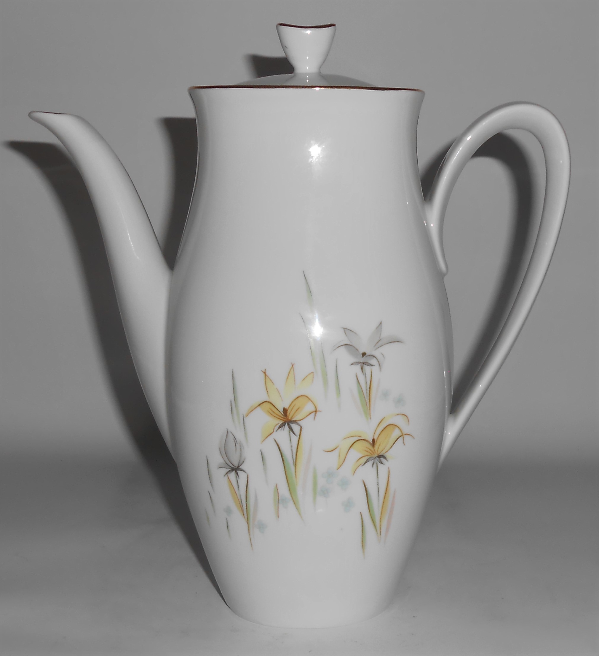 Rorstrand Porcelain China Floral w/Gold Garden Coffee