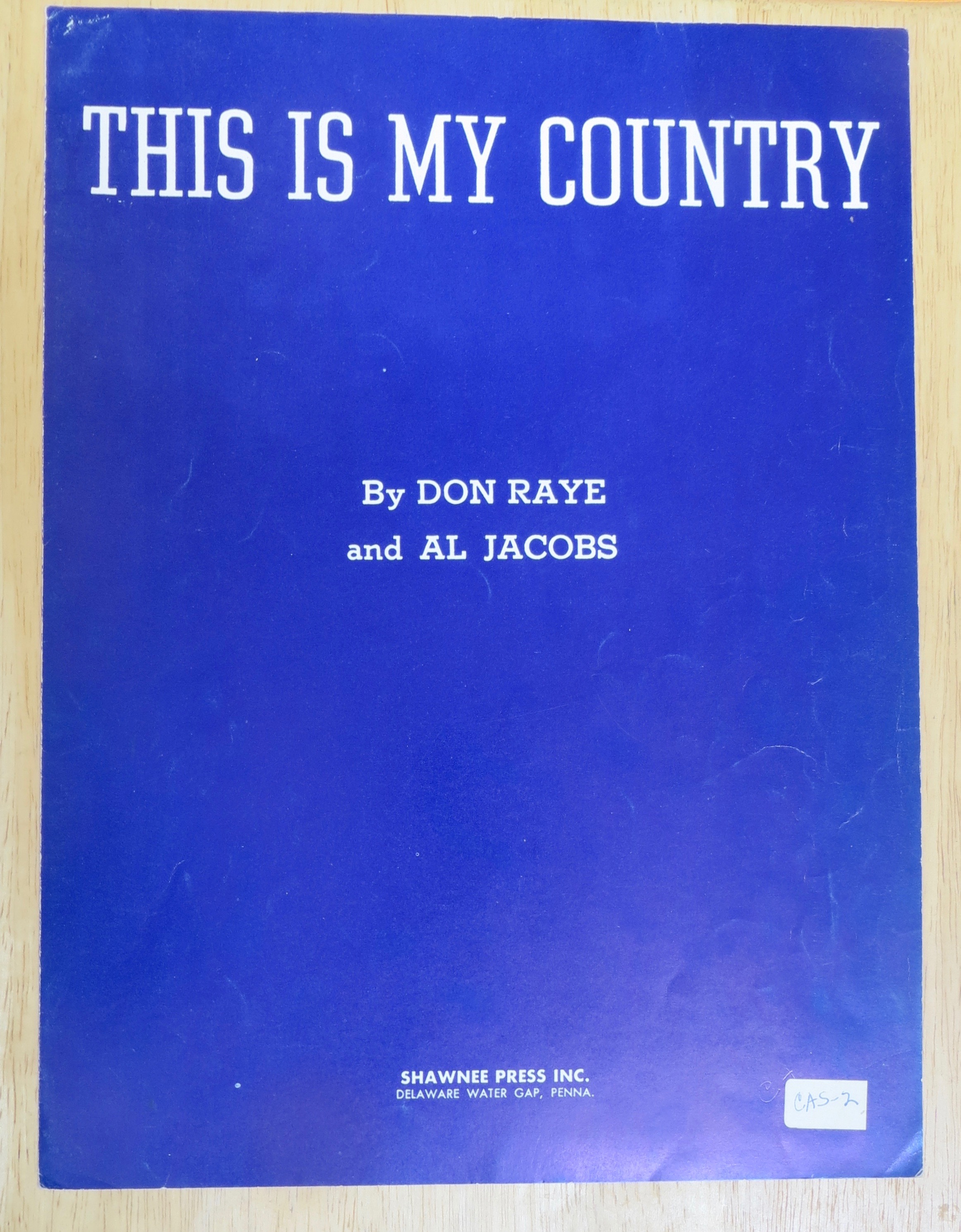 1940 This Is My Country Sheet Music