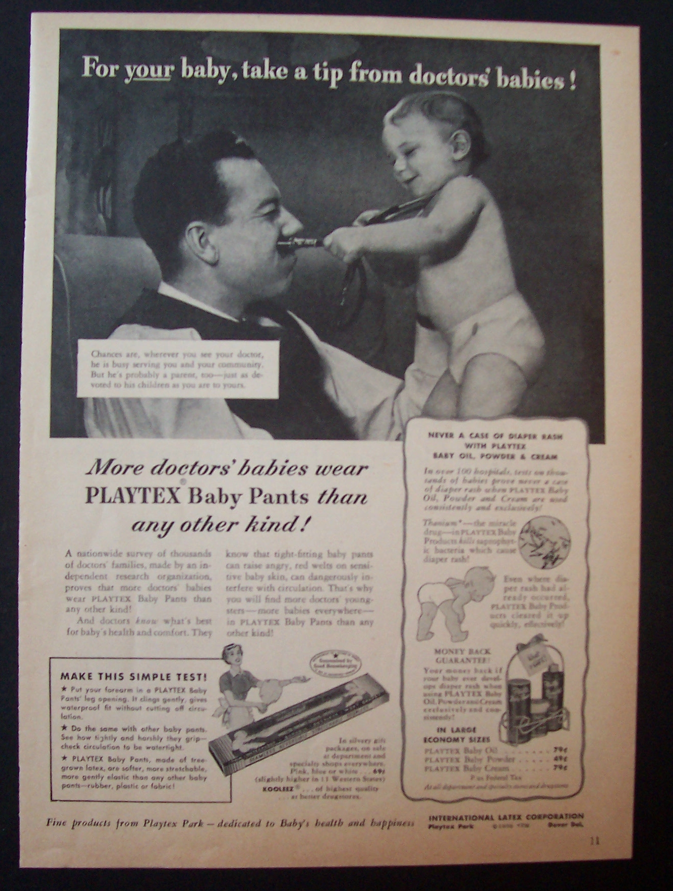 1950 Playtex Baby Pants