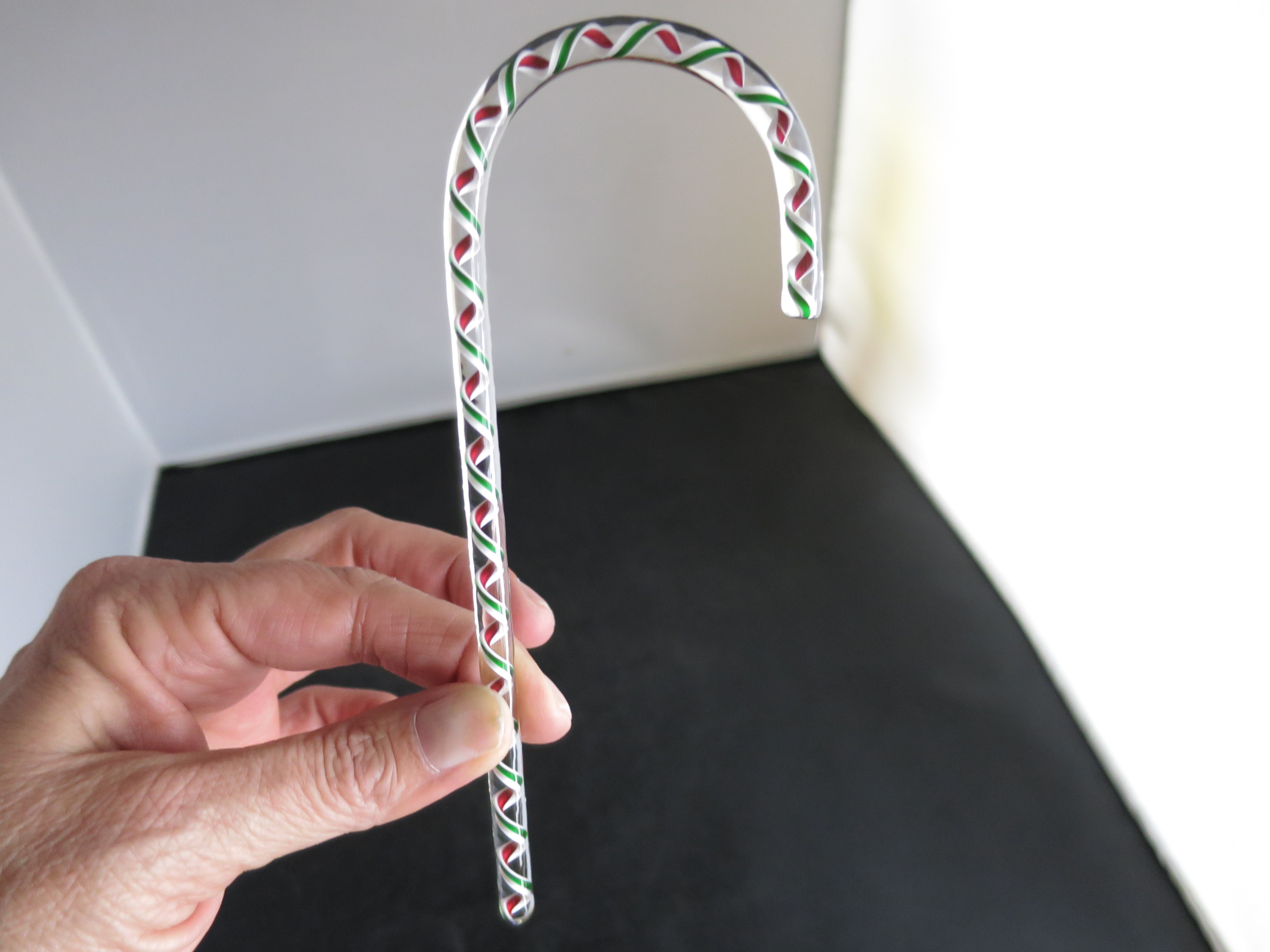 Cased Glass Candy Cane by Mary Angus Readsboro VT