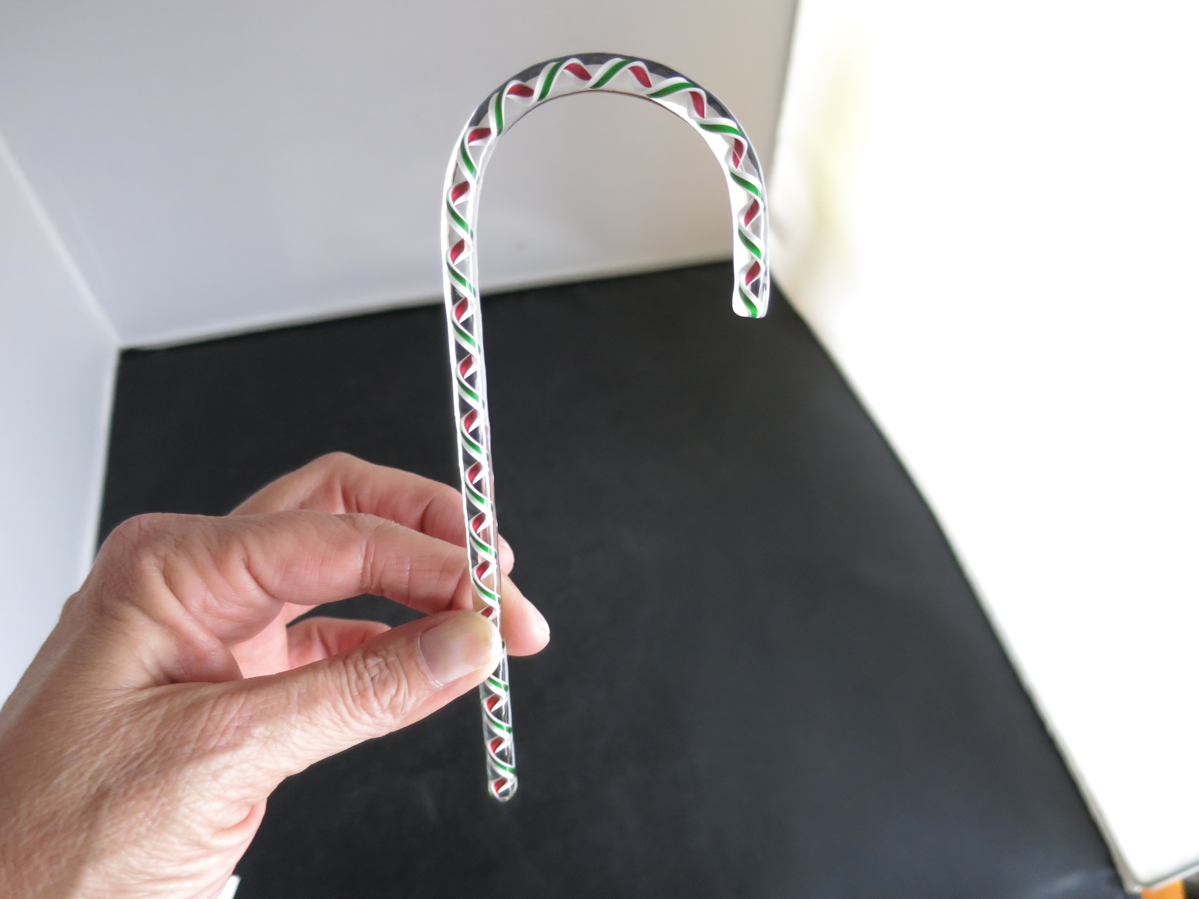 Cased Glass Candy Cane by Mary Angus Readsboro VT