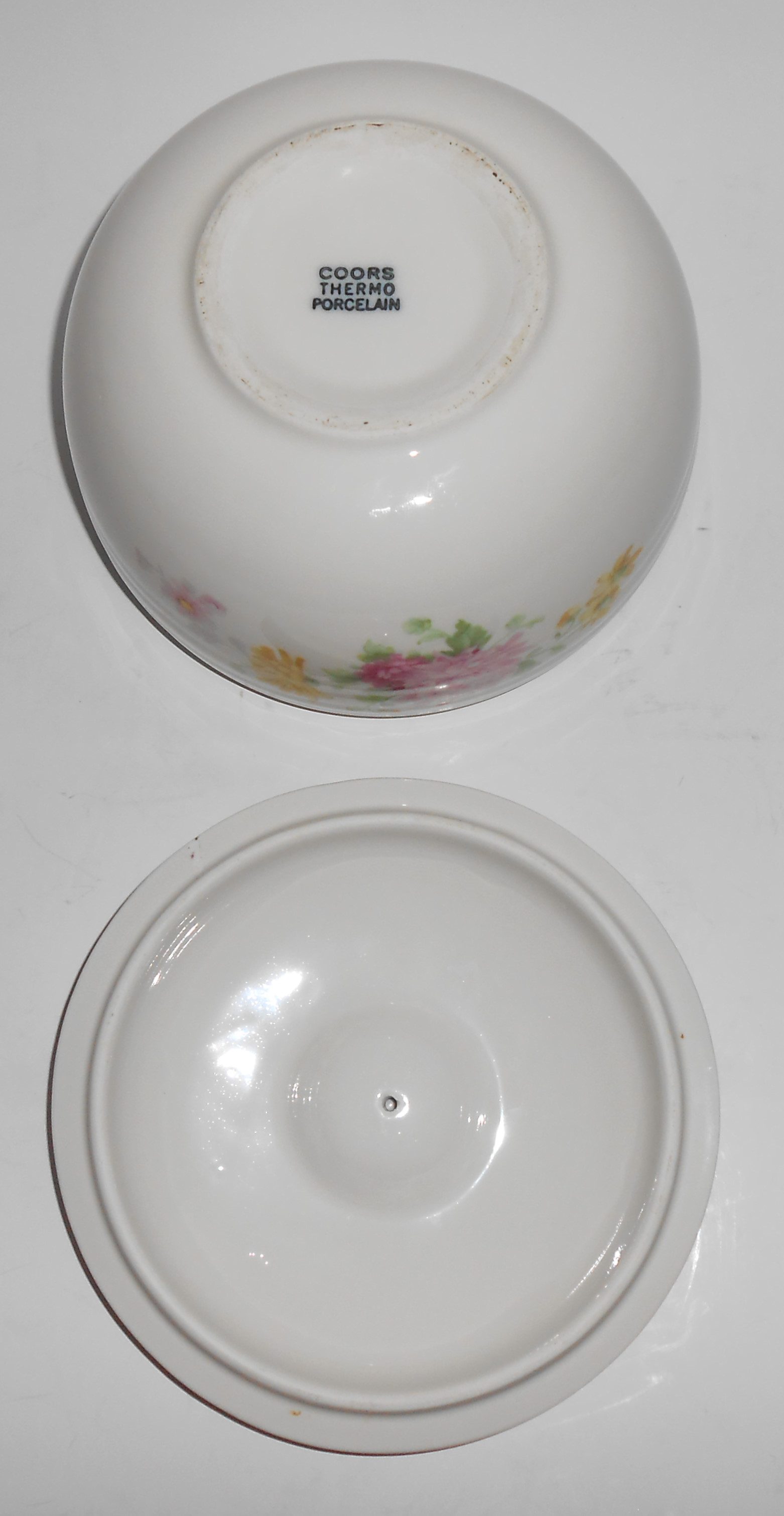Coors Pottery Porcelain Chrysanthemum Sm Triple Cass