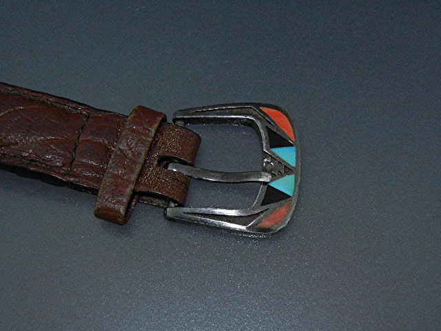 Surrisi Sterling Silver Coral Turquoise Wristwatch
